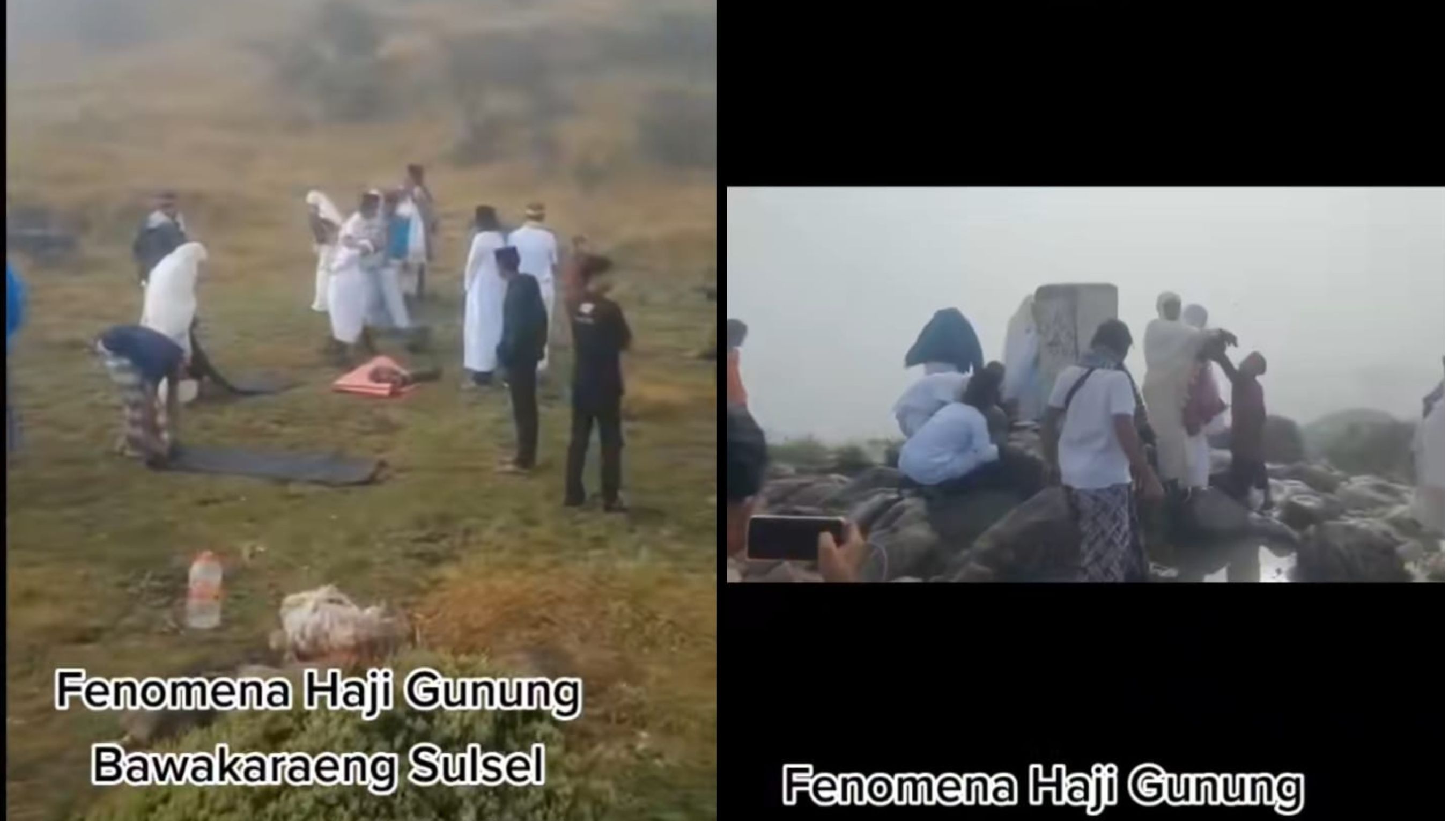 Praktik Ibadah Haji di Gunung Bawakaraeng <b>(TikTok)</b>