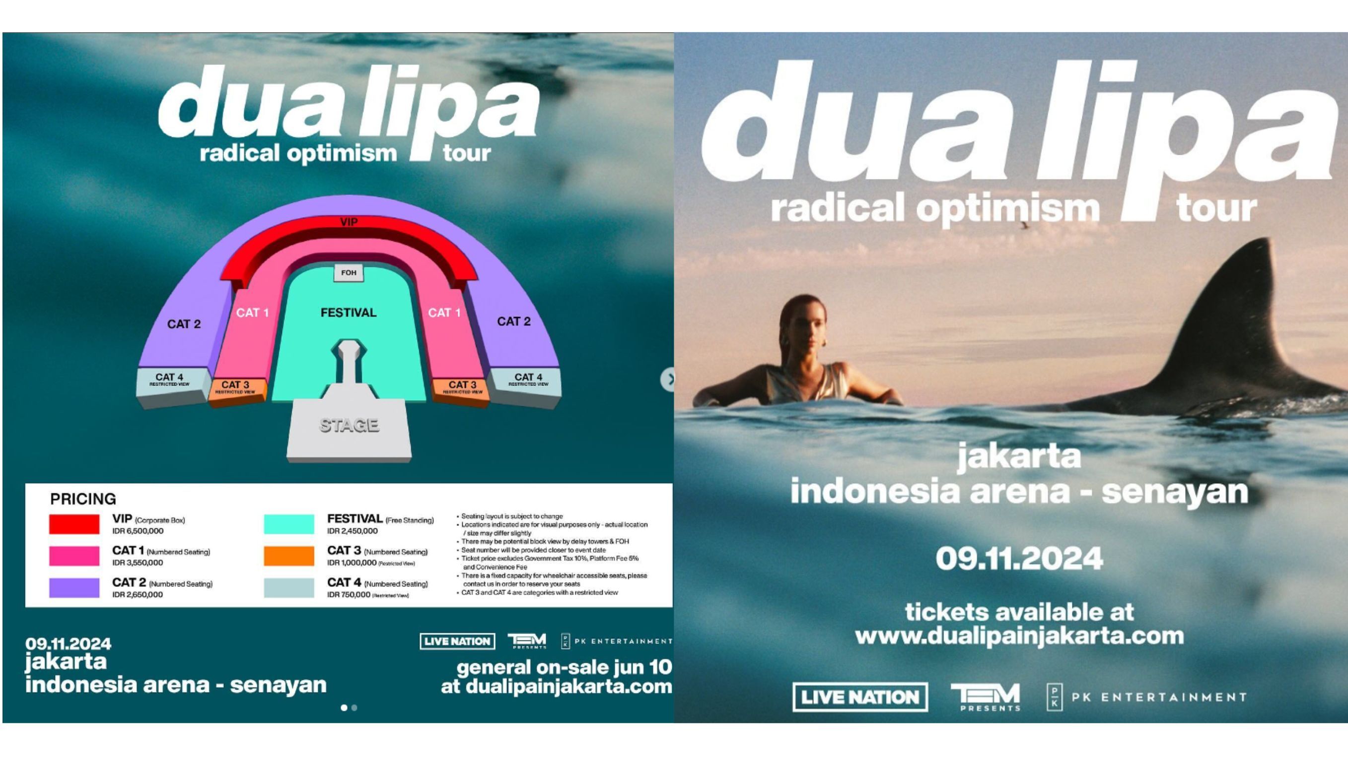 Konser Dua Lipa di Jakarta <b>(Tangkapan Layar: Instagram)</b>