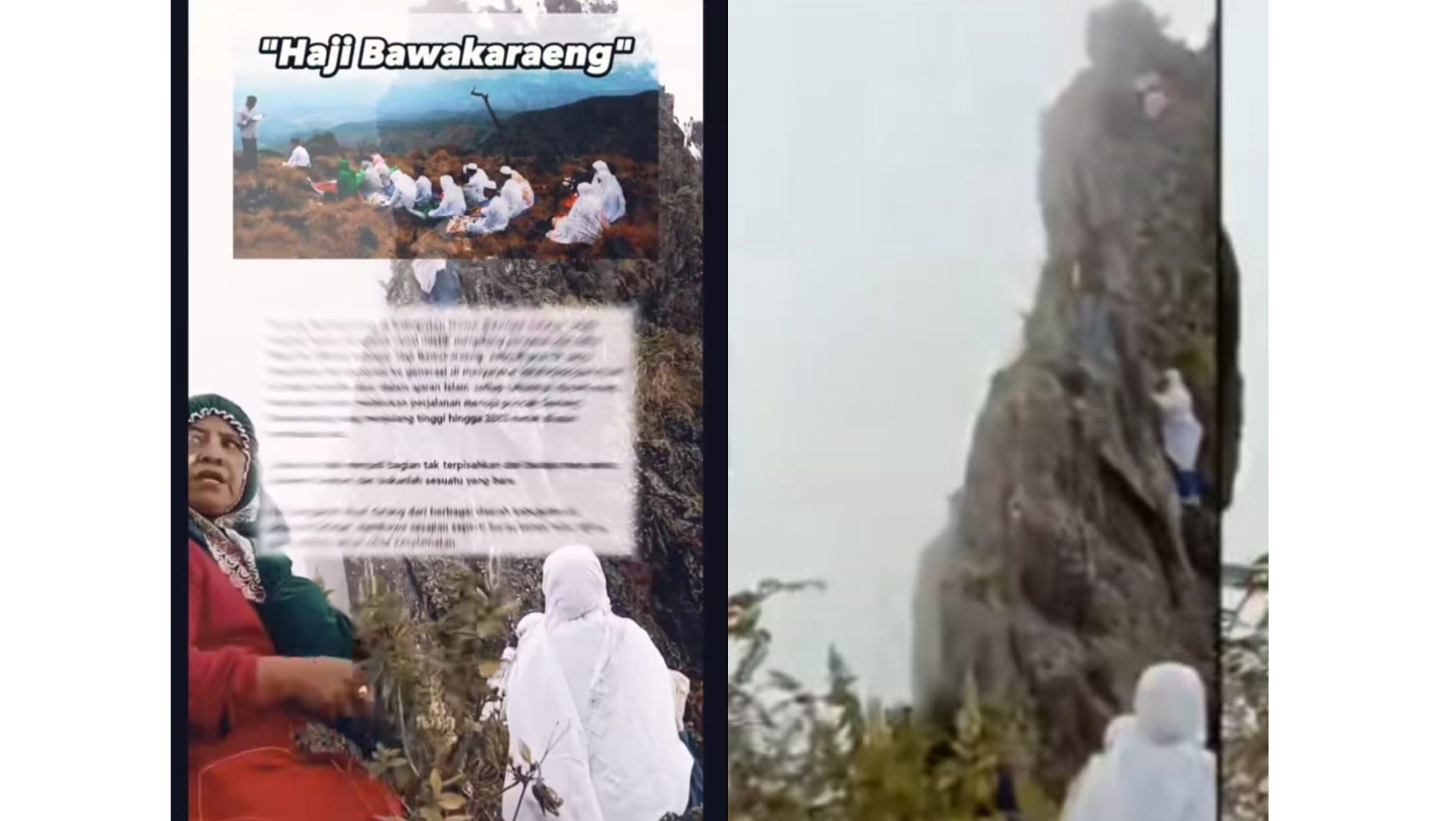 Praktik Ibadah Haji di Gunung Bawakaraeng <b>(TikTok)</b>