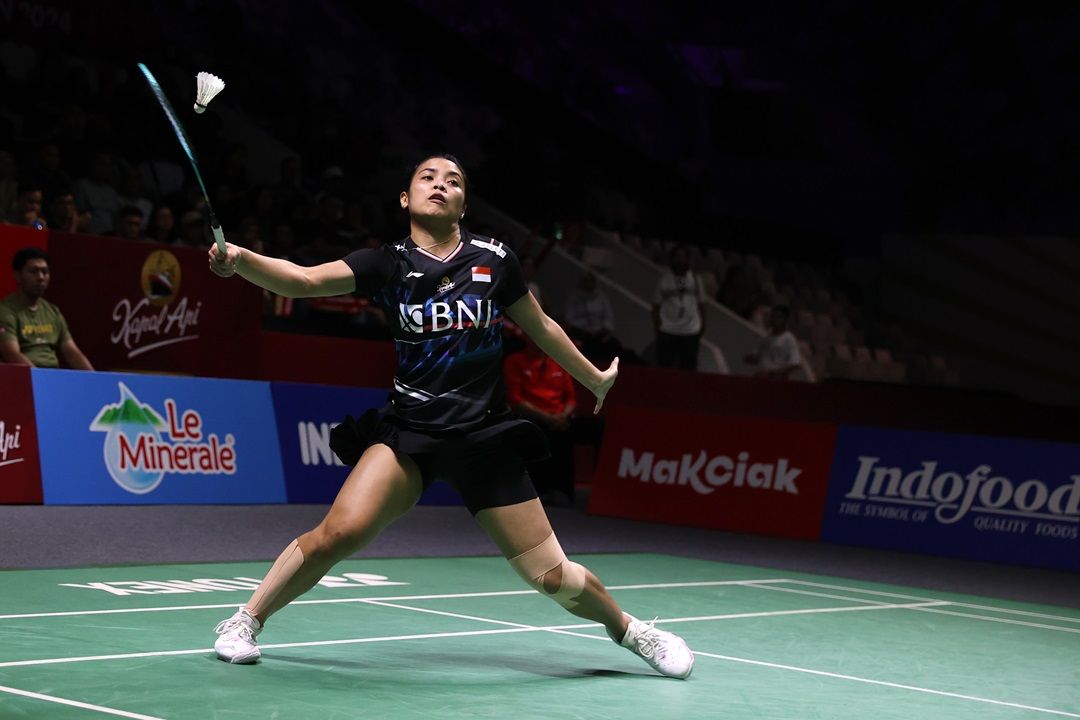 Gregoria Mariska Tunjung tersingkir Indonesia Open  di Istora Senayan, pada Jumat, 7 Juni 2024. <b>(Photo by : Humas PP PBSI)</b>