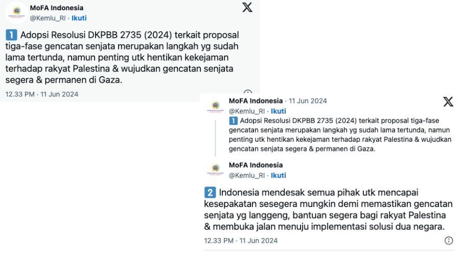 Respon Indonesia Gencatan Senjata di Gaza