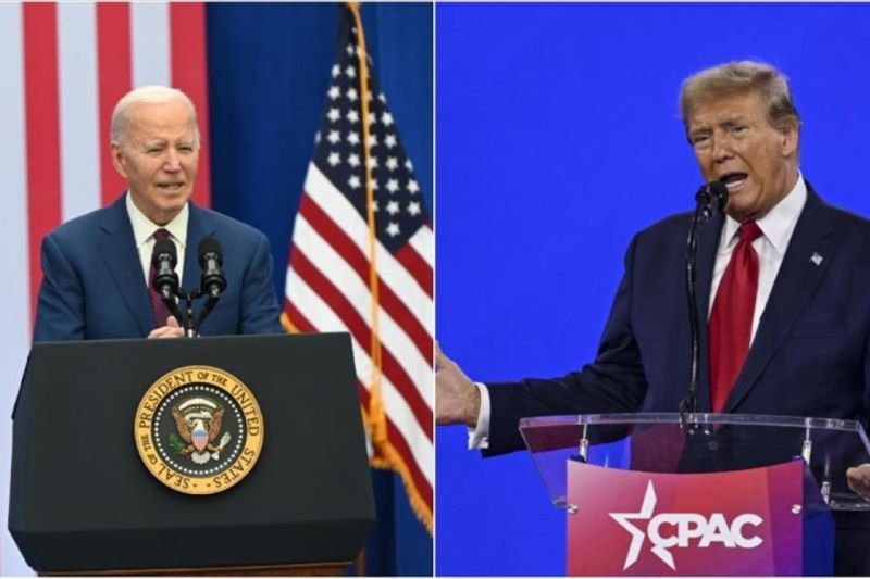 Joe Biden dan Donald Trump. ANTARA/Anadolu.  <b>( ANTARA/Anadolu.)</b>