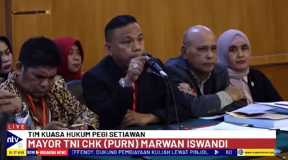 Kuasa Hukum Pegi Setiawan Mayor TNI CHK (Purn) Marwan Iswandi/tangkapan layar NTV 