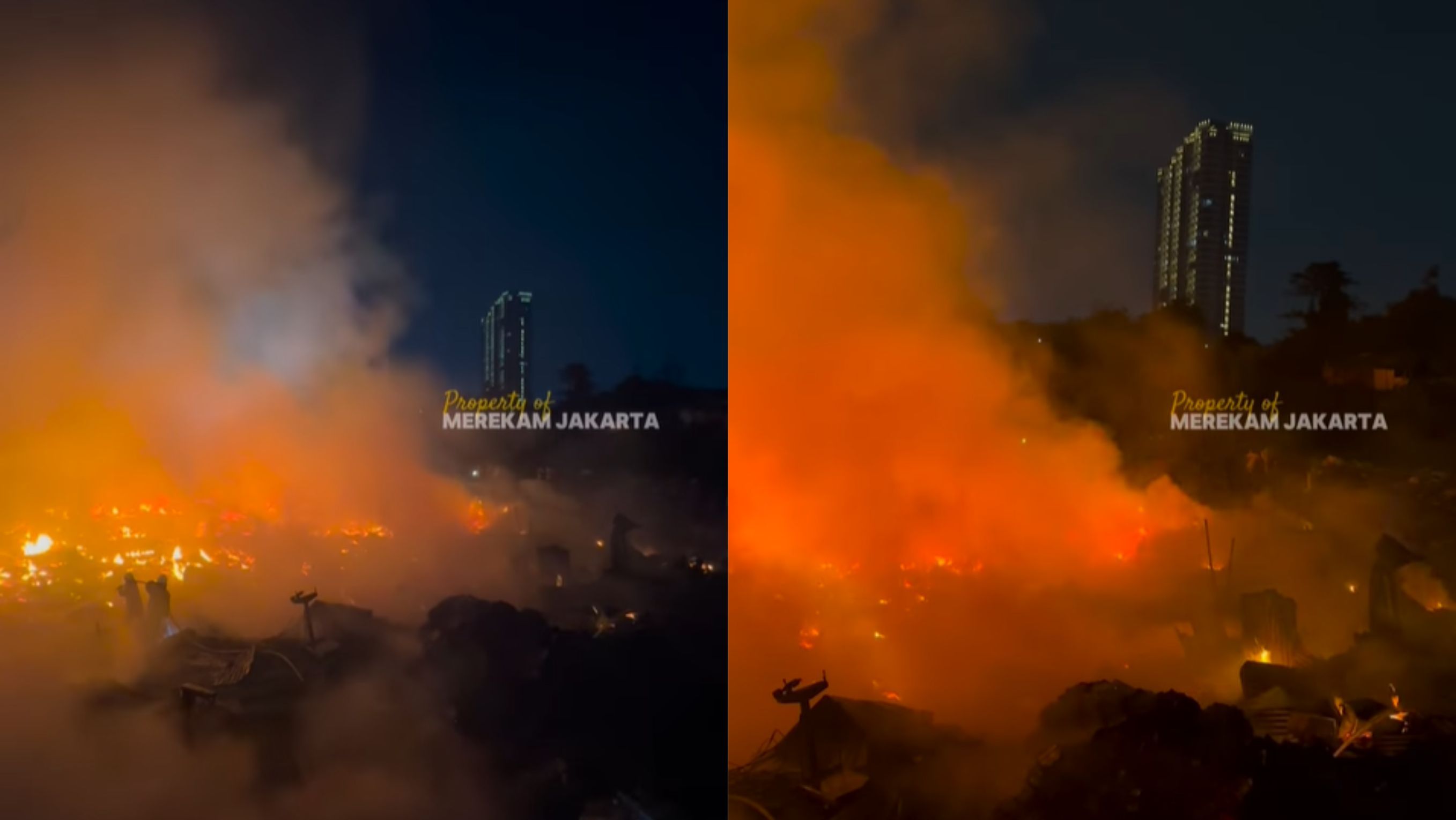 Kebakaran di Pemukiman Pemulung di Pondok Pinang <b>(Instagram)</b>