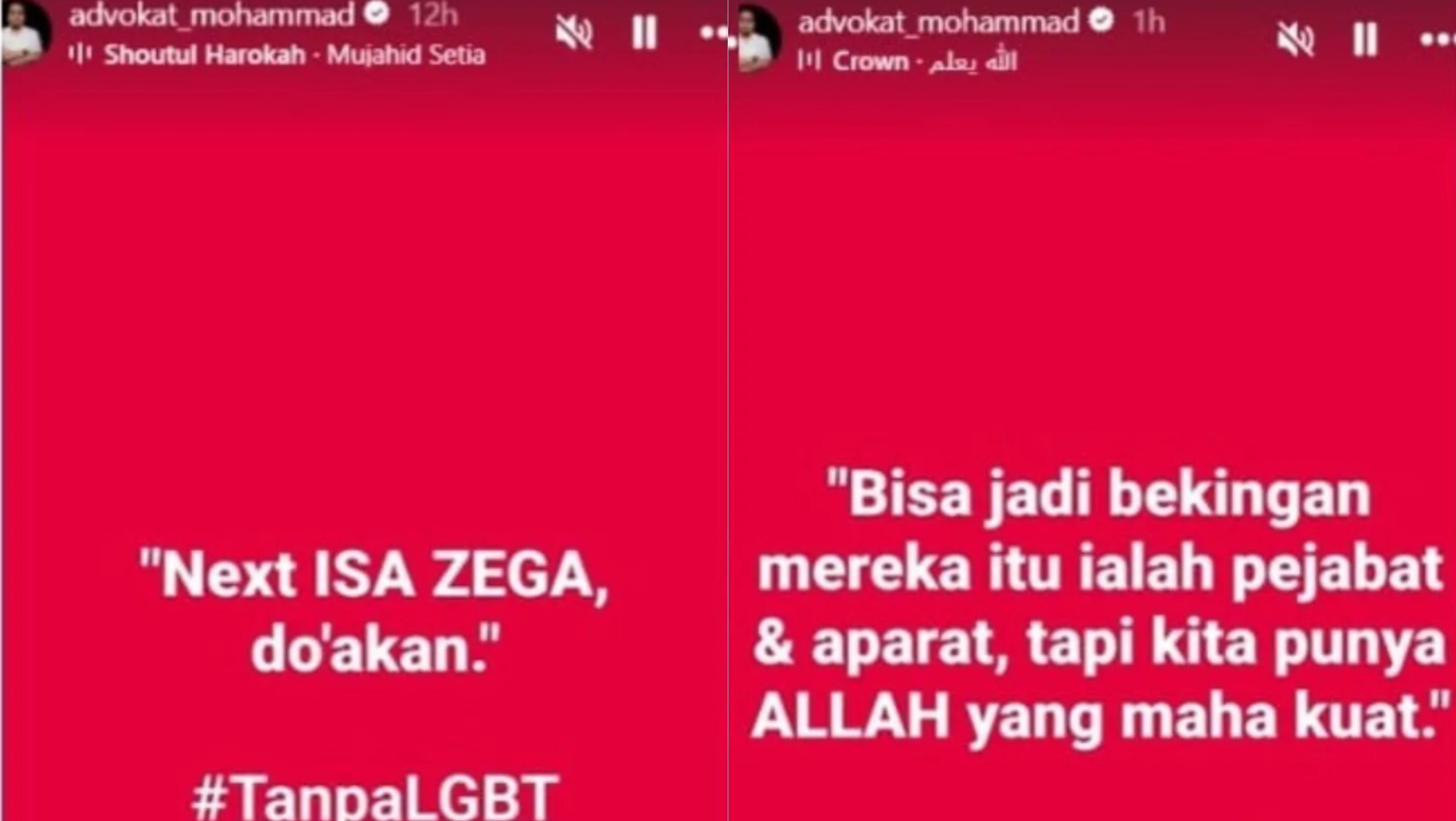 Advokat Mohammad Rizki Bakal Laporkan Isa Zega <b>(Instagram)</b>