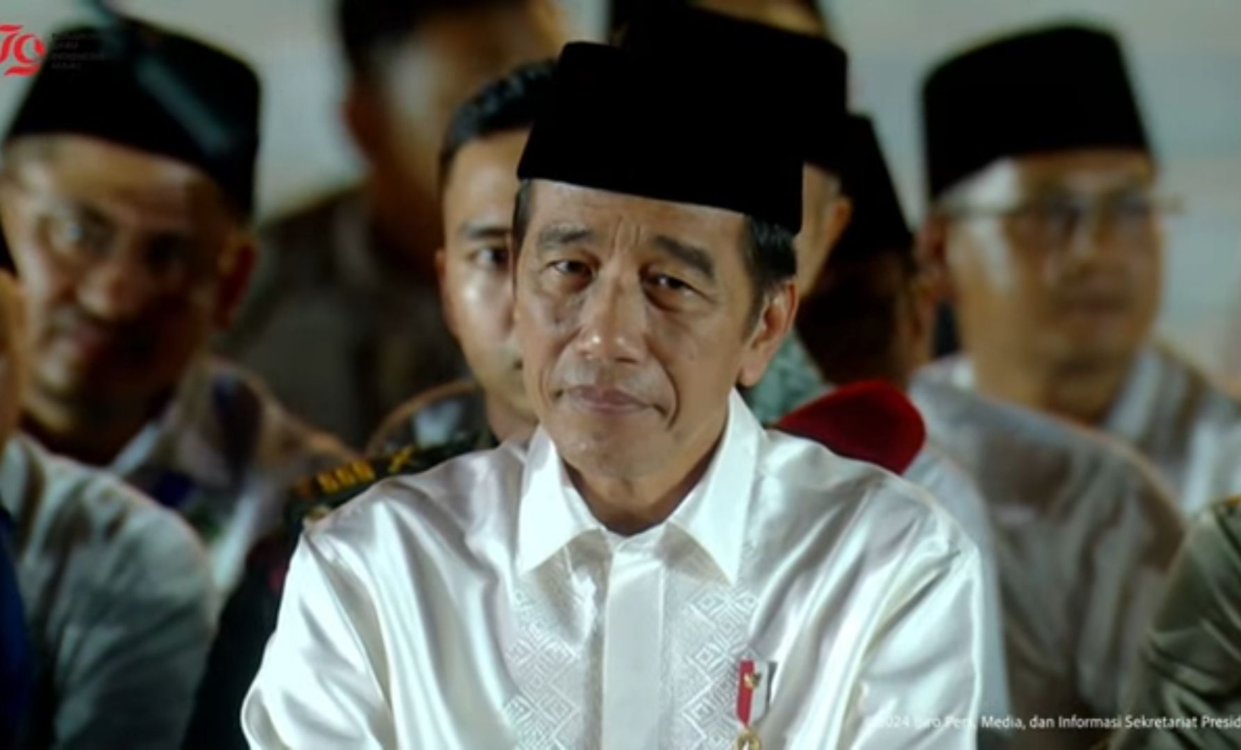 Presiden Jokowi di acara doa dan zikir bersama jelang HUT RI. (YouTube) 