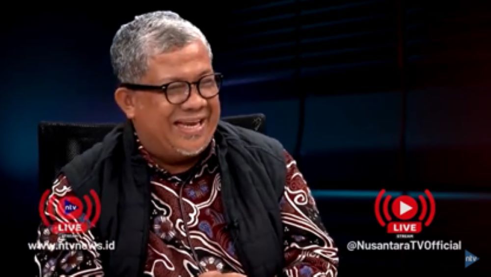 Wakil Ketua Umum Partai Gelora Fahri Hamzah dalam acara DonCast di NusantaraTV yang dipandu jurnalis senior NusantaraTV, Don Bosco Selamun dan Donny de Keizer/tangkapan layar NTV