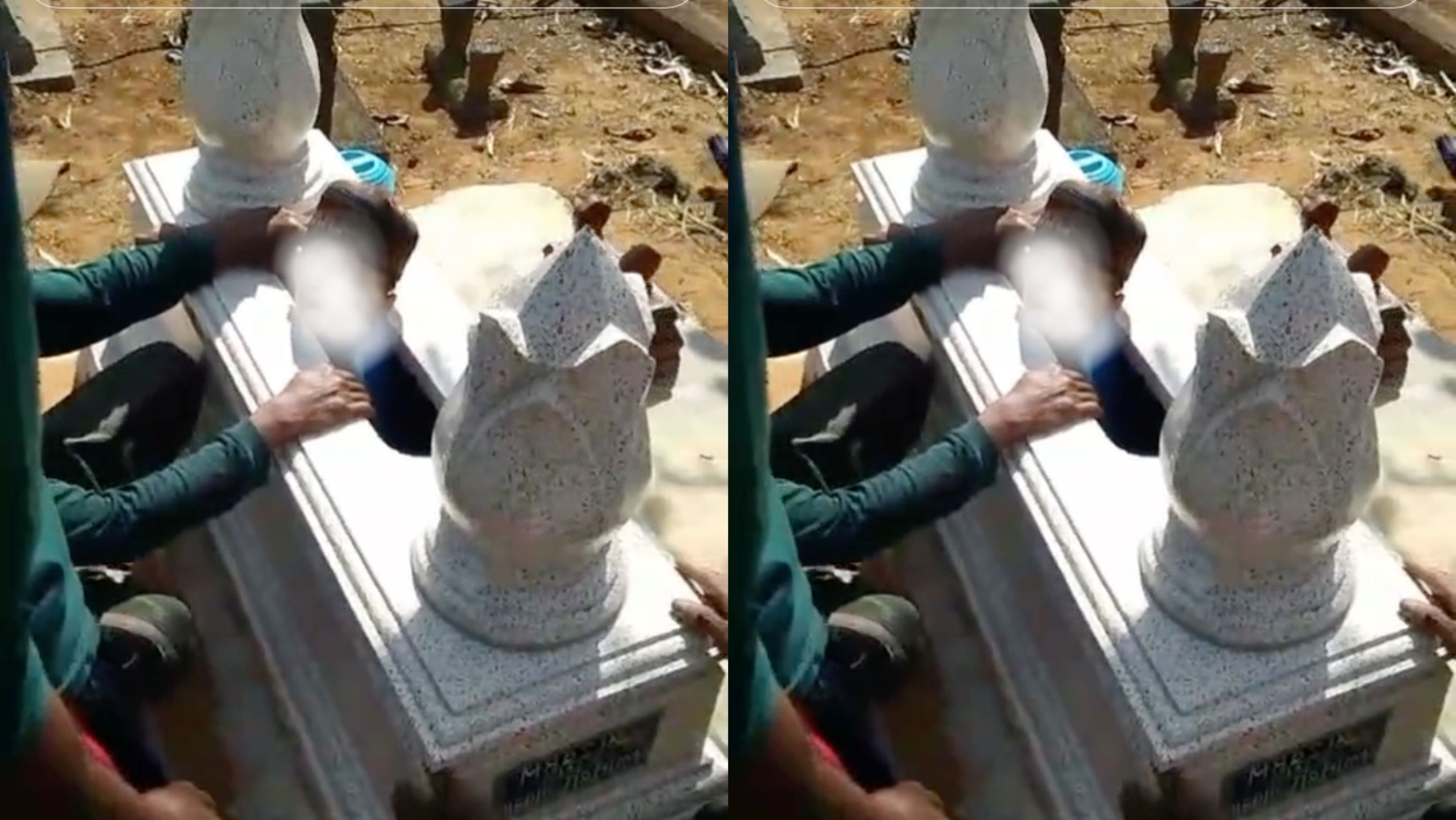 Viral Bocah Nyangkut di Makam <b>(TikTok)</b>