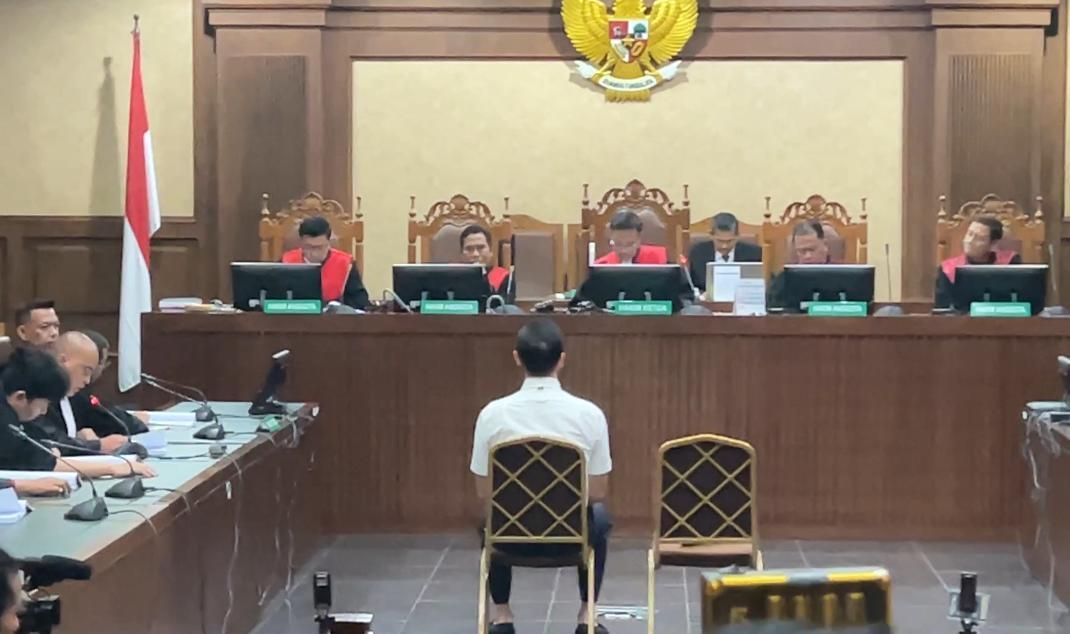 Sidang kasus korupsi timah dengan terdakwa Harvey Moeis. 