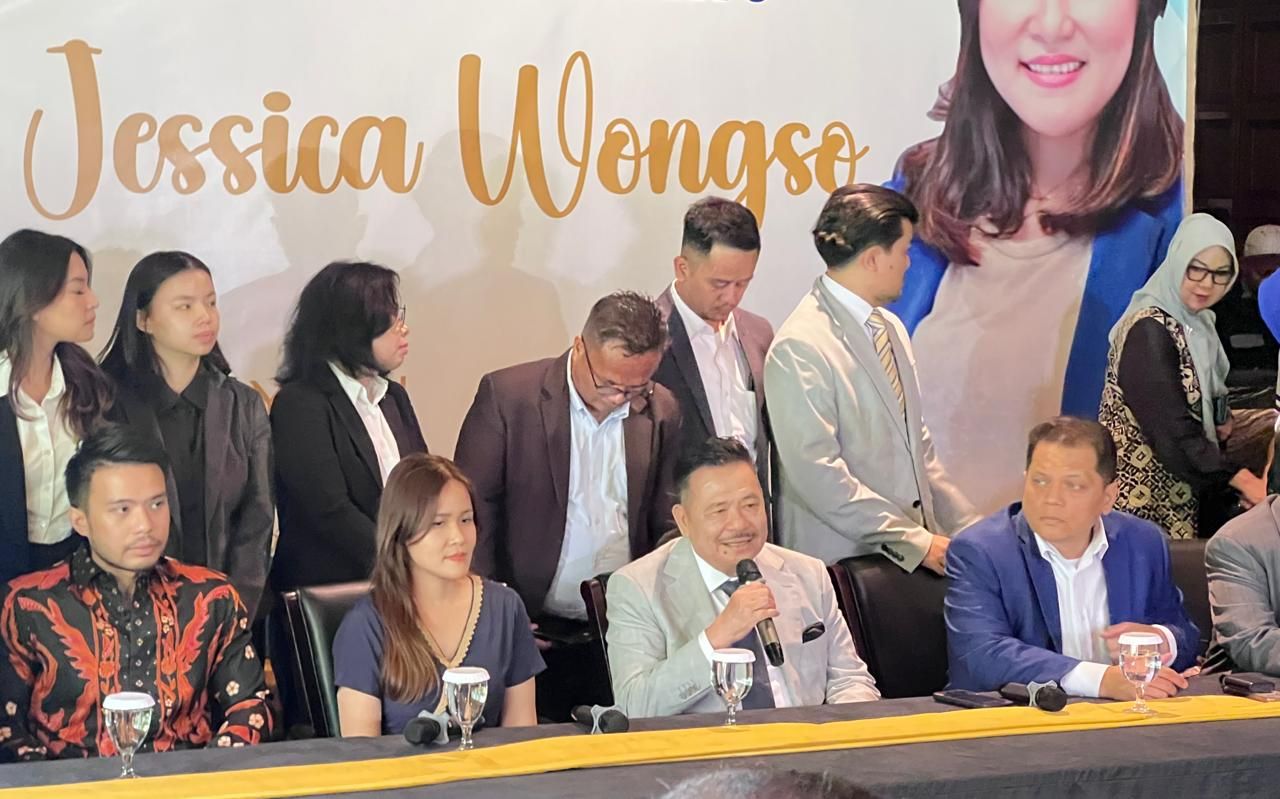 Konferensi pers bebasnya Jessica Kumala Wongso. 