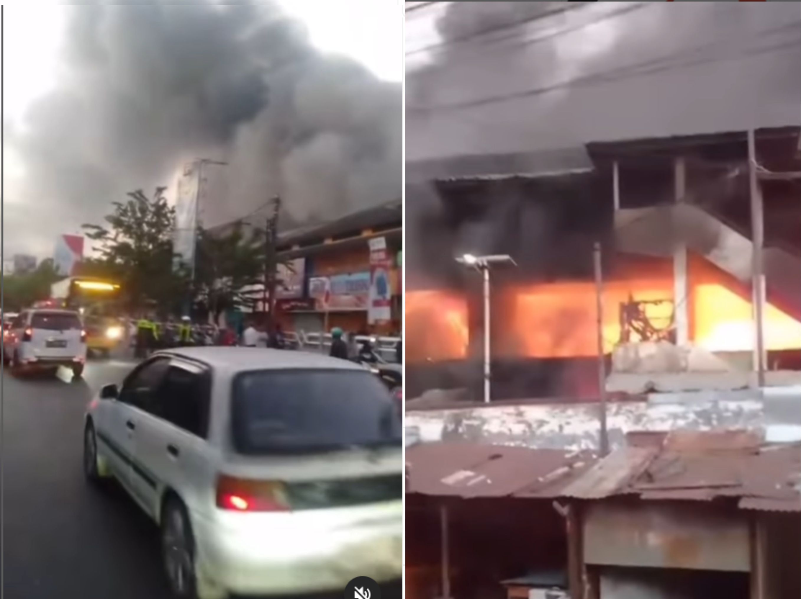 Pasar disidoarjo terbakar <b>(Instagram infojatim)</b>