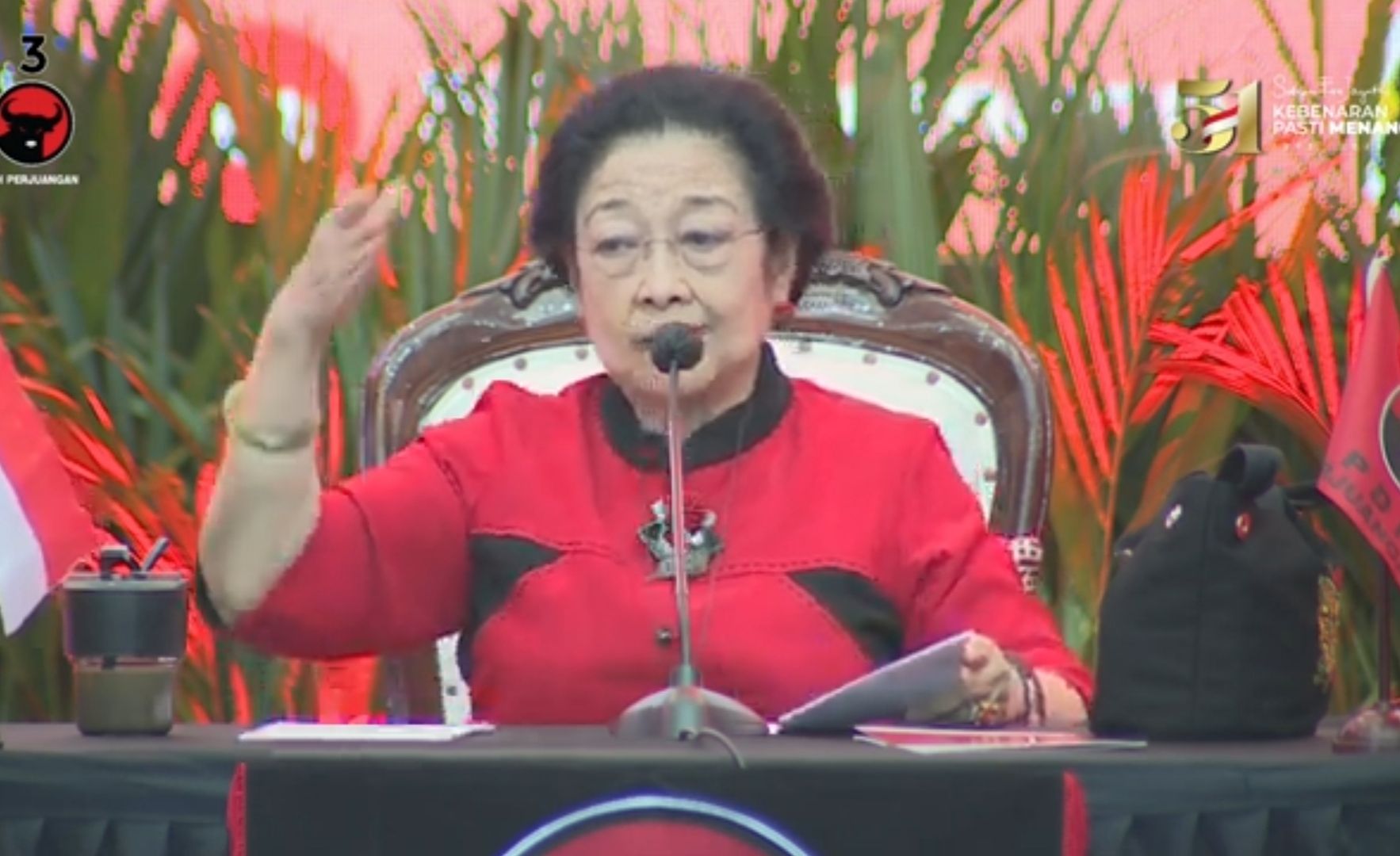 Ketua Umum PDIP Megawati Soekarnoputri. (YouTube) 