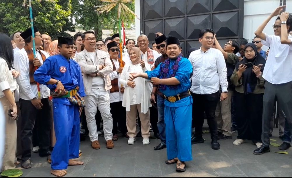 Ridwan Kamil ke markas TKN Fanta <b>(Ntvnews.id/Adiansyah)</b>