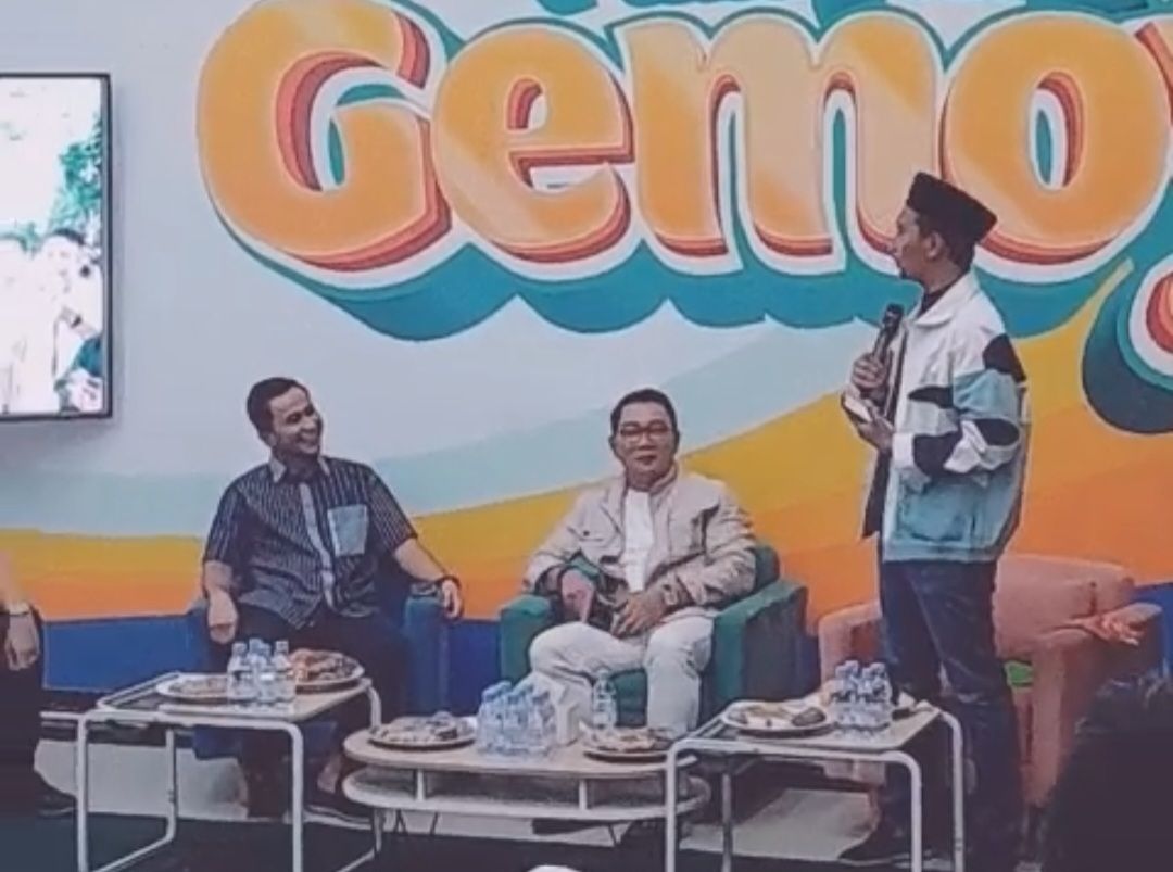 Ridwan Kamil kunjungi TKN Fanta <b>(Ntvnews.id/Adiansyah)</b>