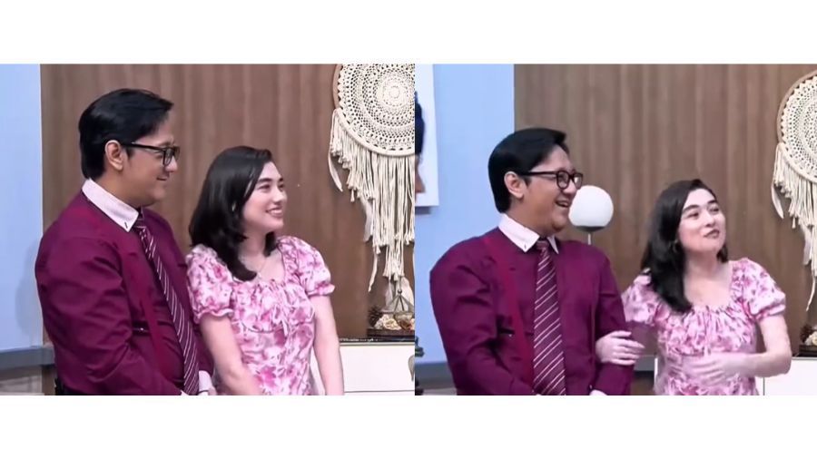 Andre Taulany dan Amanda Rigby. <b>(Tangkapan layar Tiktok)</b>