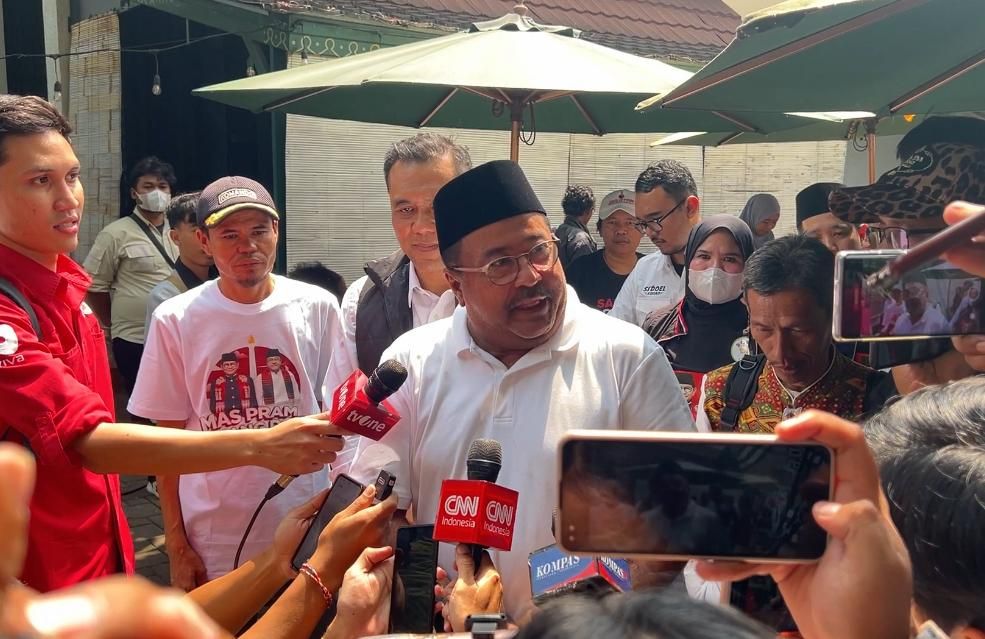 Bakal calon wakil gubernur Jakarta Rano Karno. 