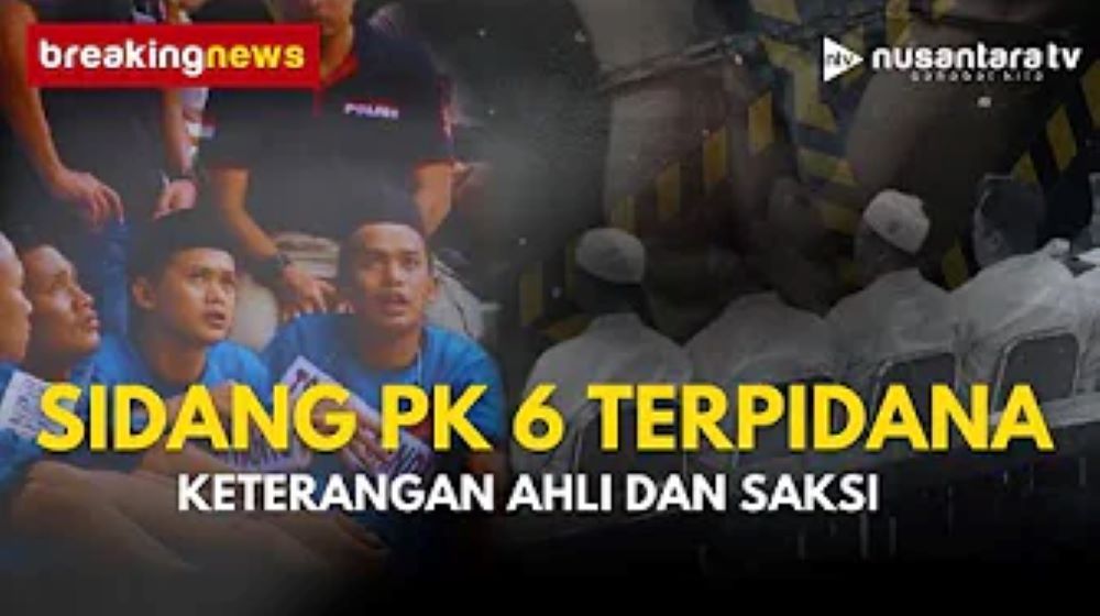 Breaking News sidang PK 6 terpidana kasus Vina di PN Cirebon. (Foto: tangkapan layar NTV)