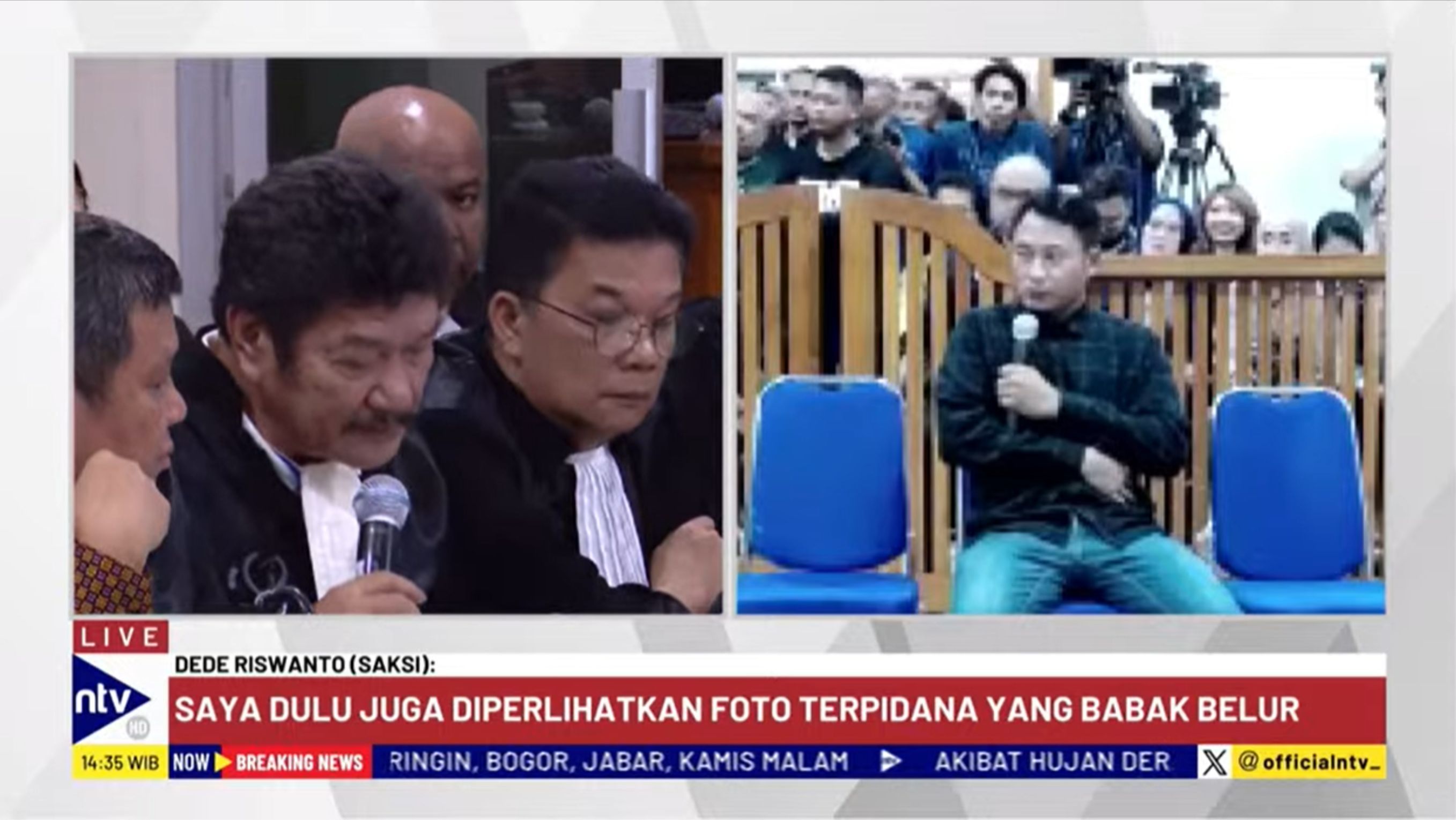 Dede Riswanto dalam Sidang PK Terpidana Kasus Vina <b>(YouTube)</b>