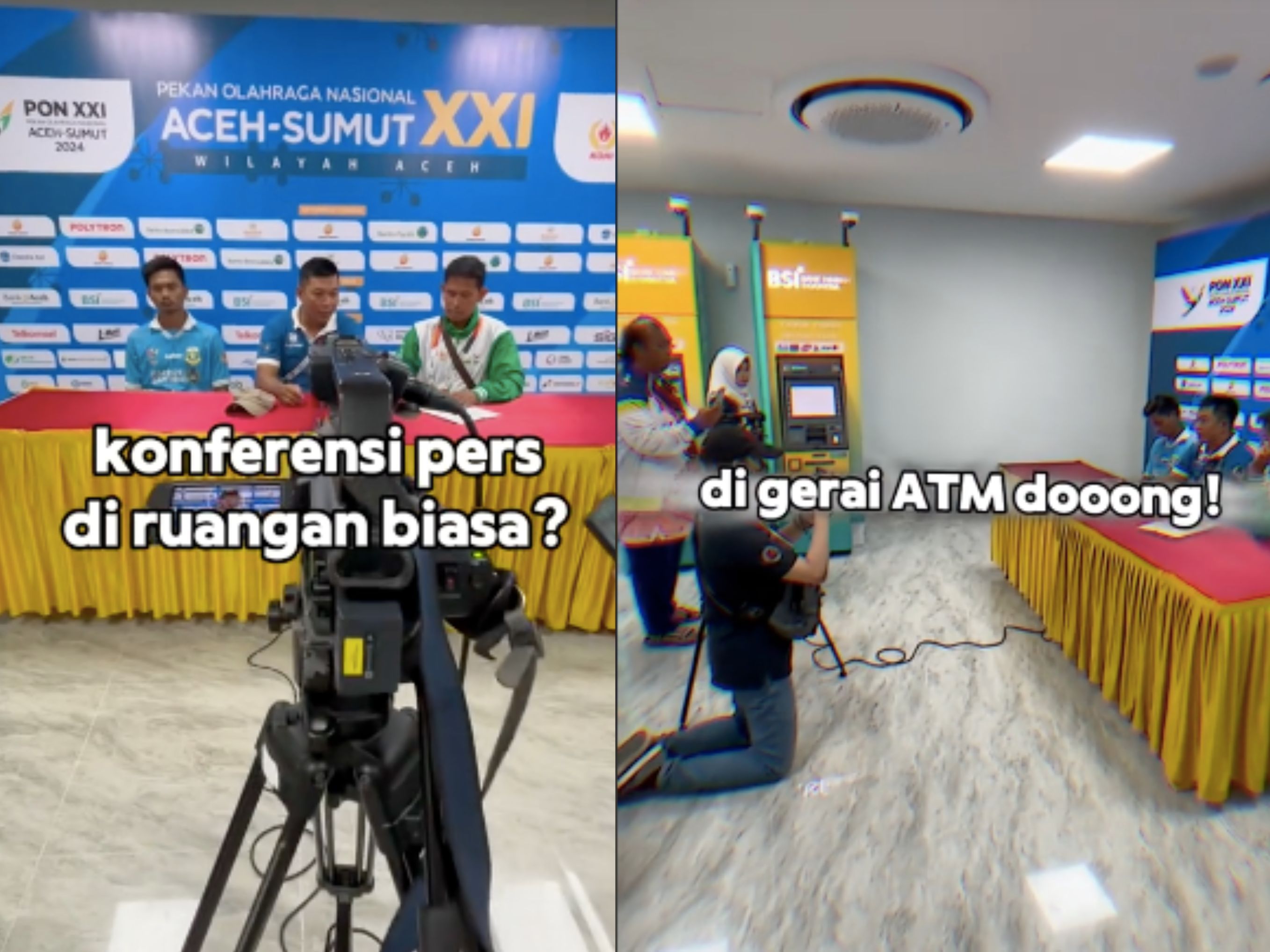 Konferensi Pers PON di Ruangan ATM <b>(Tangkapan Layar)</b>