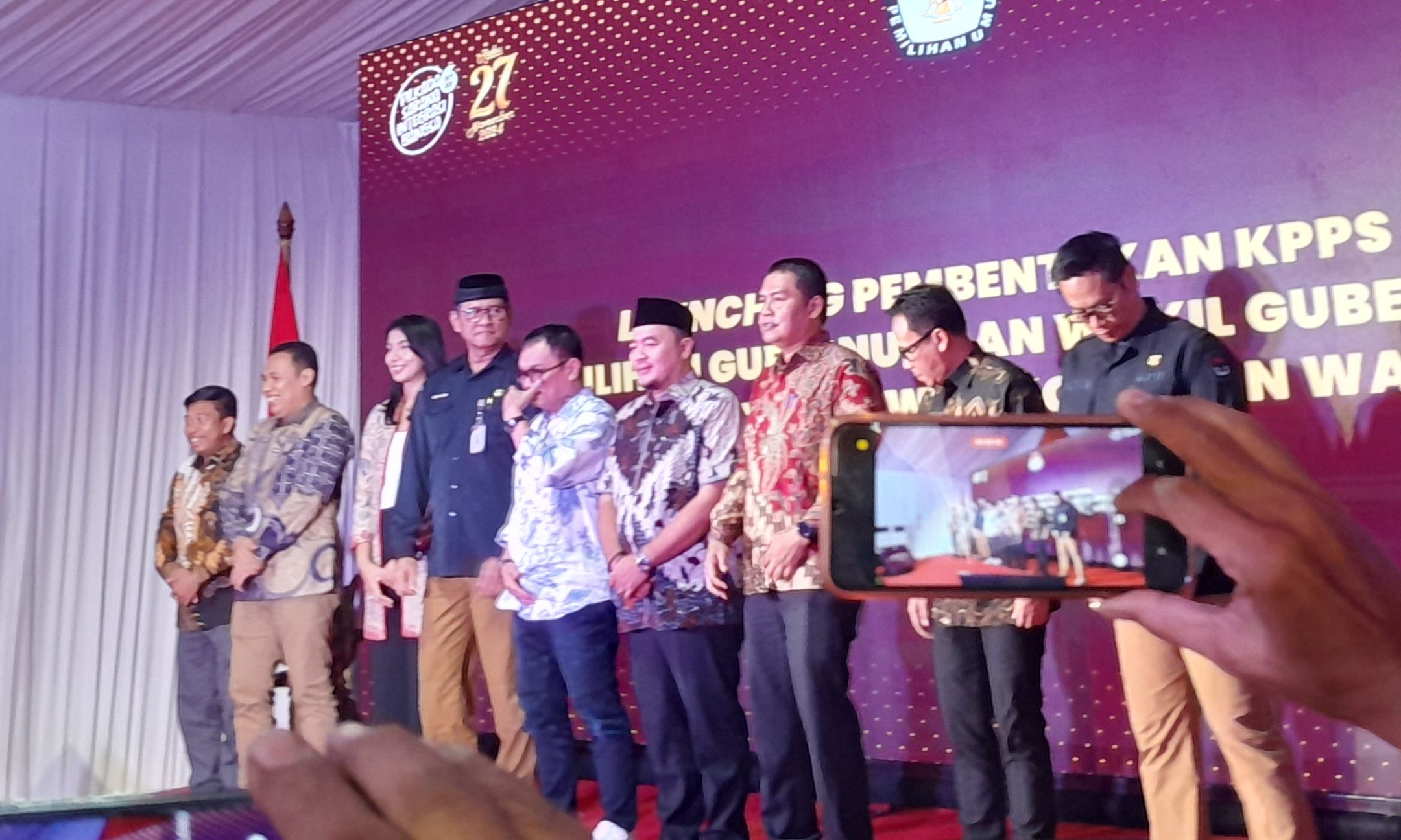 Launching Pembentukan KPPS untuk Pilkada Tahun 2024. <b>(Ntvnews.id/Adiansyah)</b>