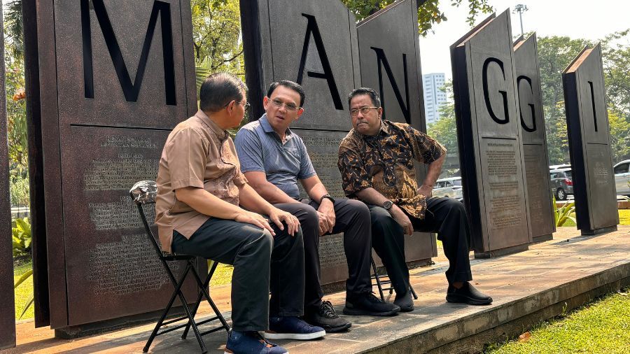 Calon Gubernur dan Wakil Gubernur Jakarta, Pramono Anung dan Rano Karno, melakukan pertemuan menarik dengan mantan Gubernur Jakarta, Basuki Tjahaja Purnama alias Ahok, di Simpang Susun Semanggi, Jakarta Selatan, pada Kamis (19/9/2024). <b>(Dok.Ntvnews.id)</b>