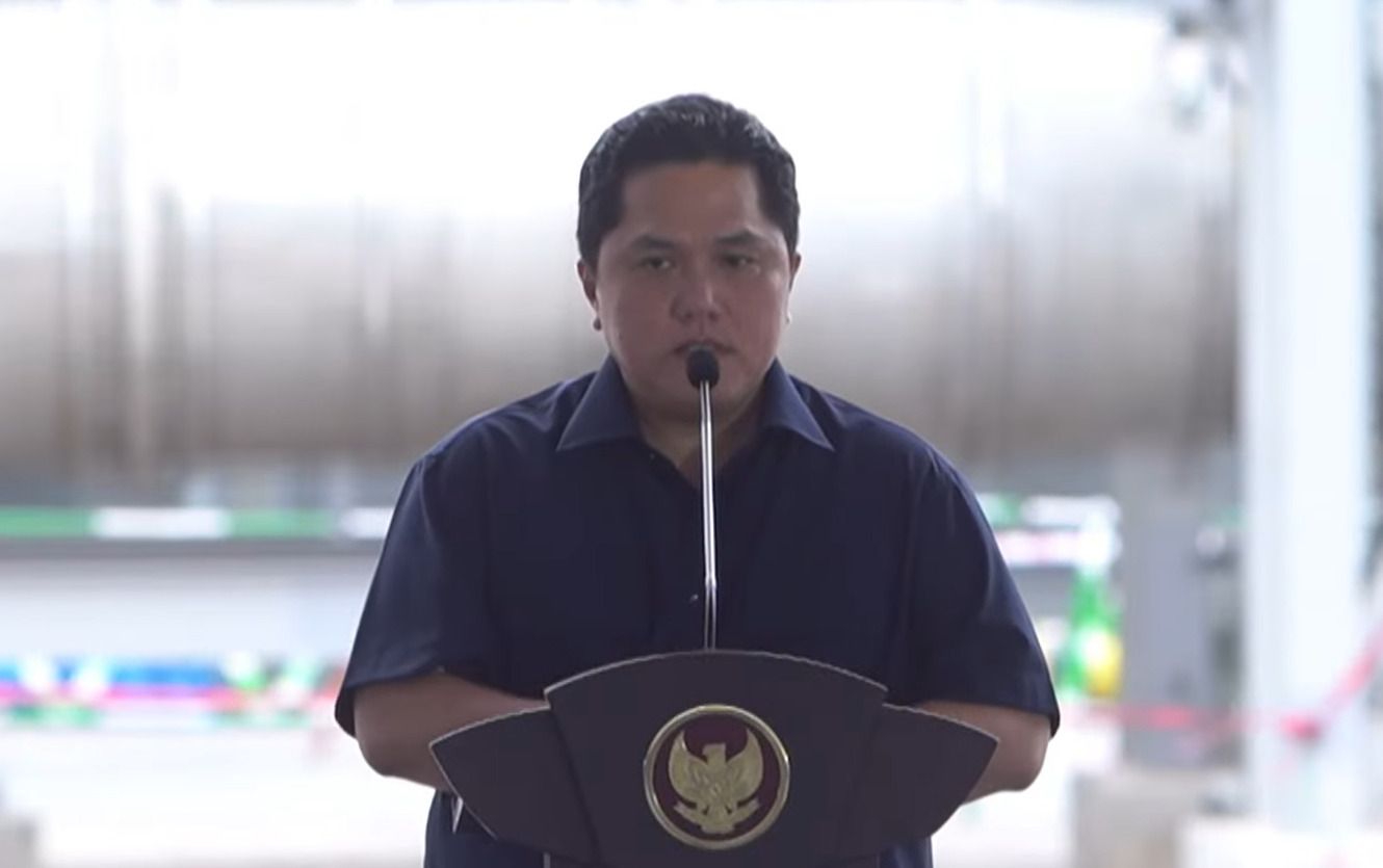 Menteri BUMN Erick Thohir di Smelter Freeport Gresik