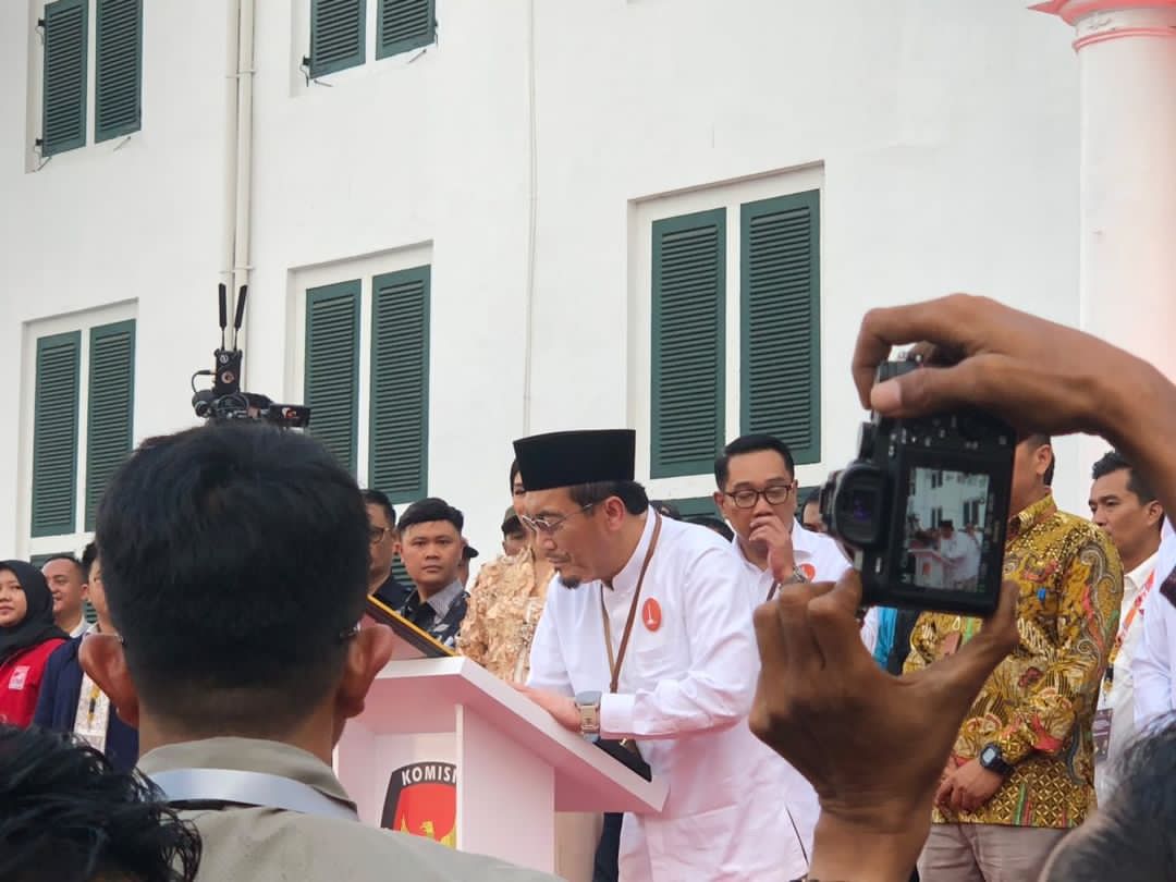 Pasangan Calon Nomor Urut 1 Ridwan Kamil-Suswono Tanda Tangani Deklarasi Damai <b>(NTV News.id)</b>