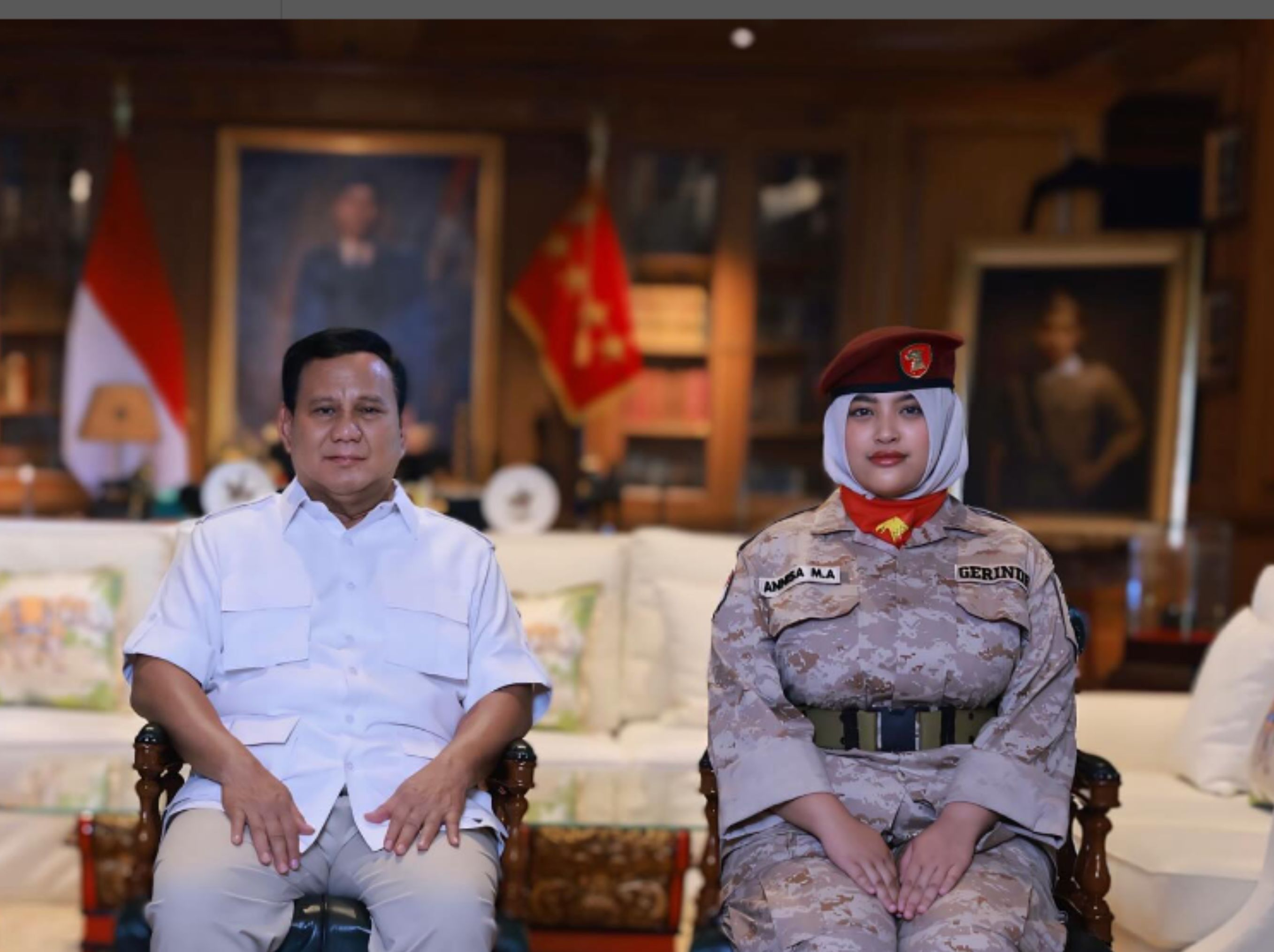 Annisa Mahesa bersama Prabowo Subianto <b>(Instagram Annisa Mahesa)</b>