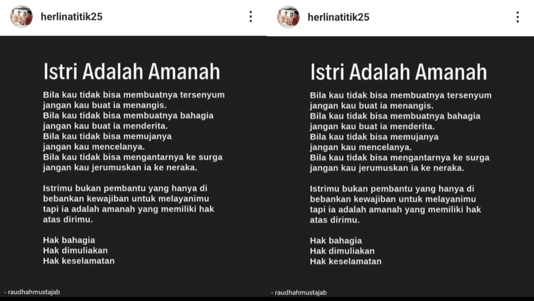 Postingan lawas ibu Paula  <b>(Instagram/herlinatitik25)</b>