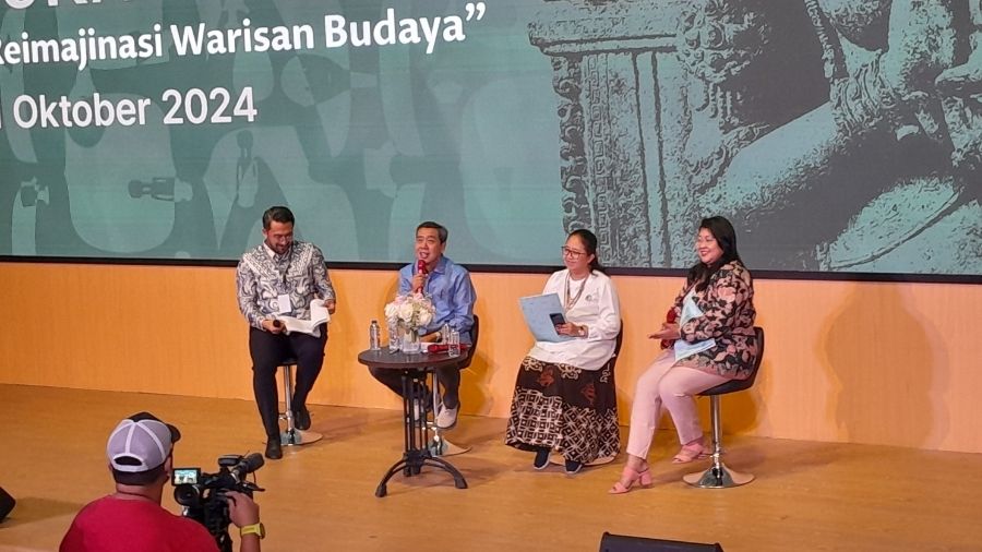 Prescon Musieum Nasional Indonesia <b>(Ntvnews.id/Adiansyah)</b>