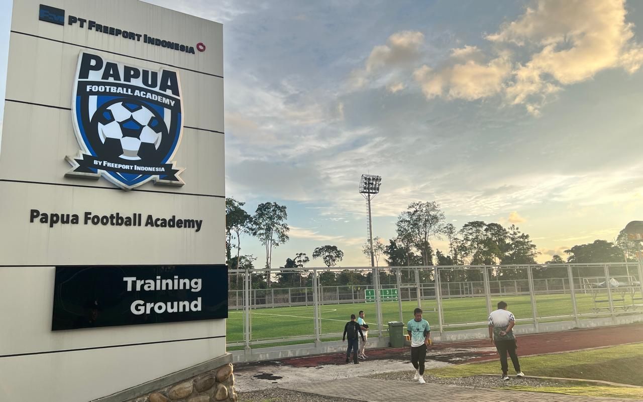 Tempat latihan Papua Football Academy (PFA) di Mimika Sport Complex (MSC). 