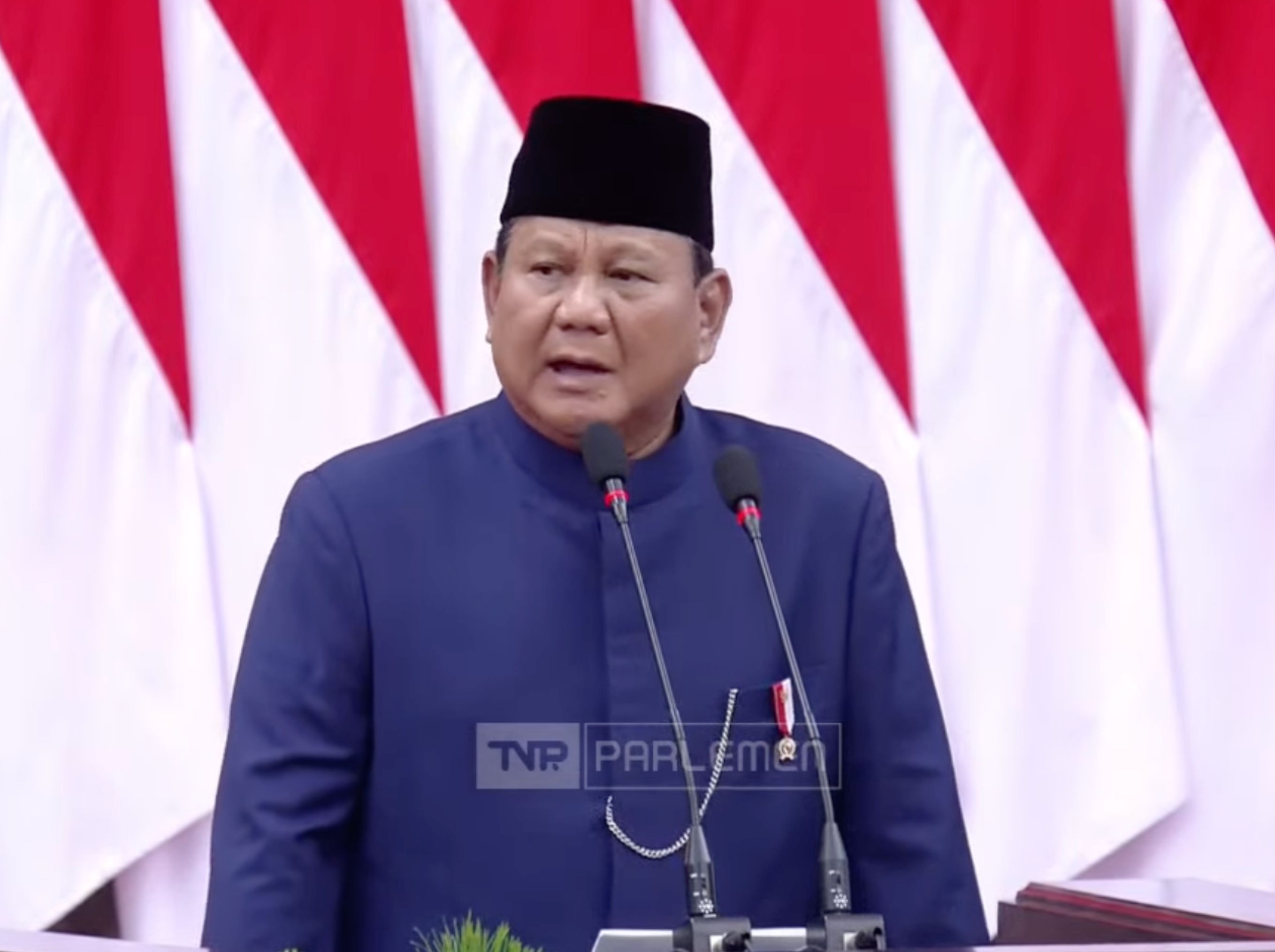 Presiden RI Prabowo Subianto <b>(Youtube TV Parlemen)</b>