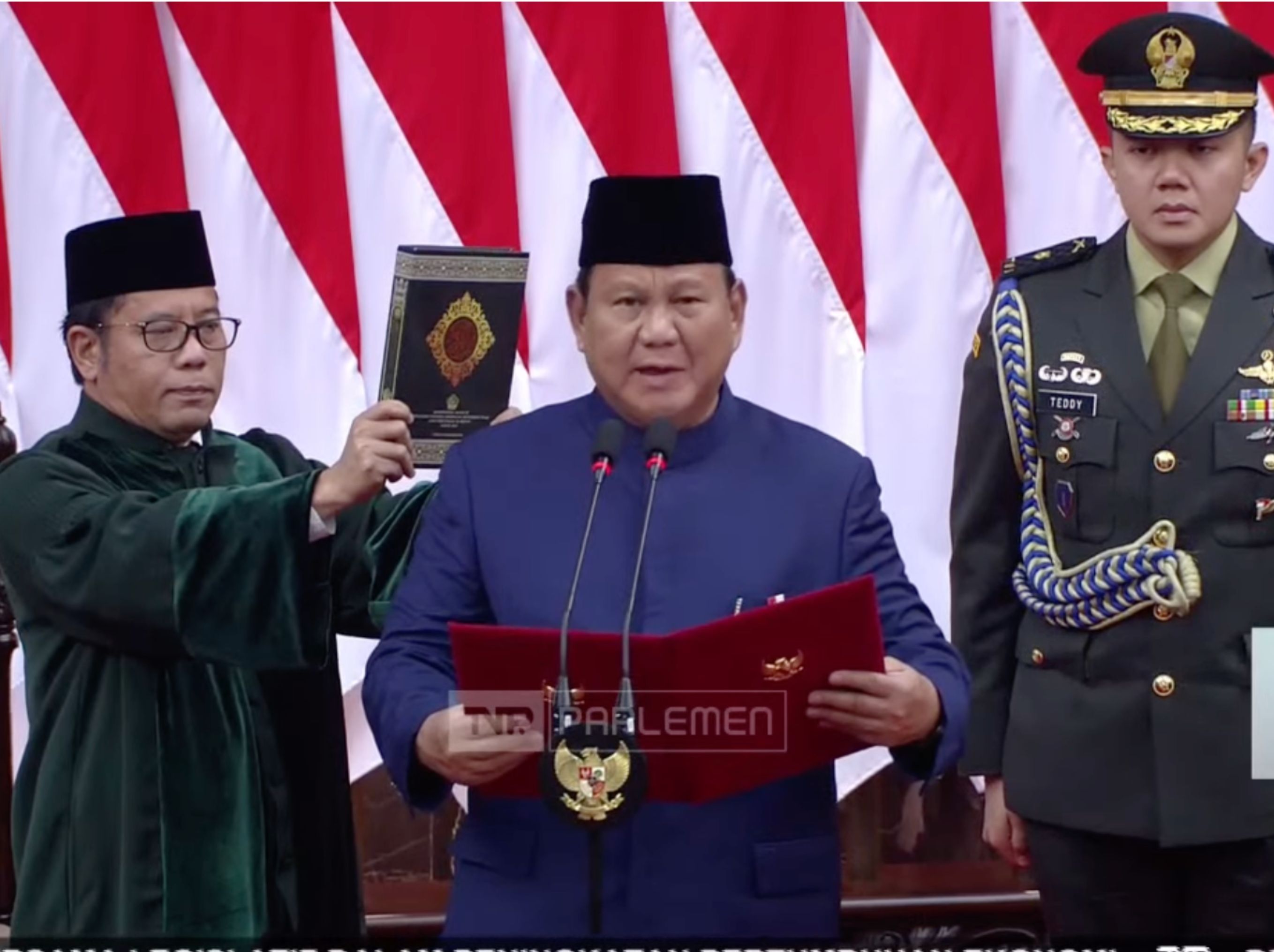 Presiden Prabowo Subianto <b>(Youtube TV Parlemen)</b>