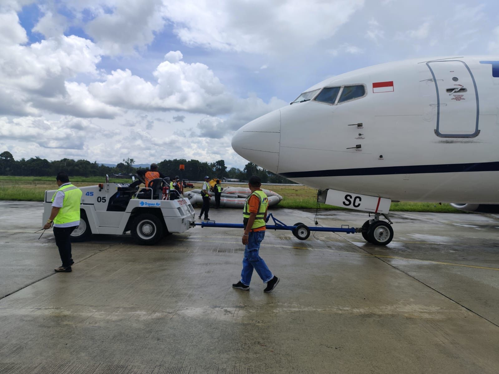 Kemenhub sebut tidak ada korban jiwa akibat insiden pesawat Trigana Air PK YSC jenis Boeing 737-300 sekitar pukul 11. 30 WIT di Bandara Sentani/Ist