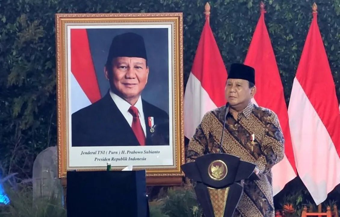 Presiden Prabowo Subianto di Rakornas Pemerintah Pusat dan Daerah 2024. (Antara) 