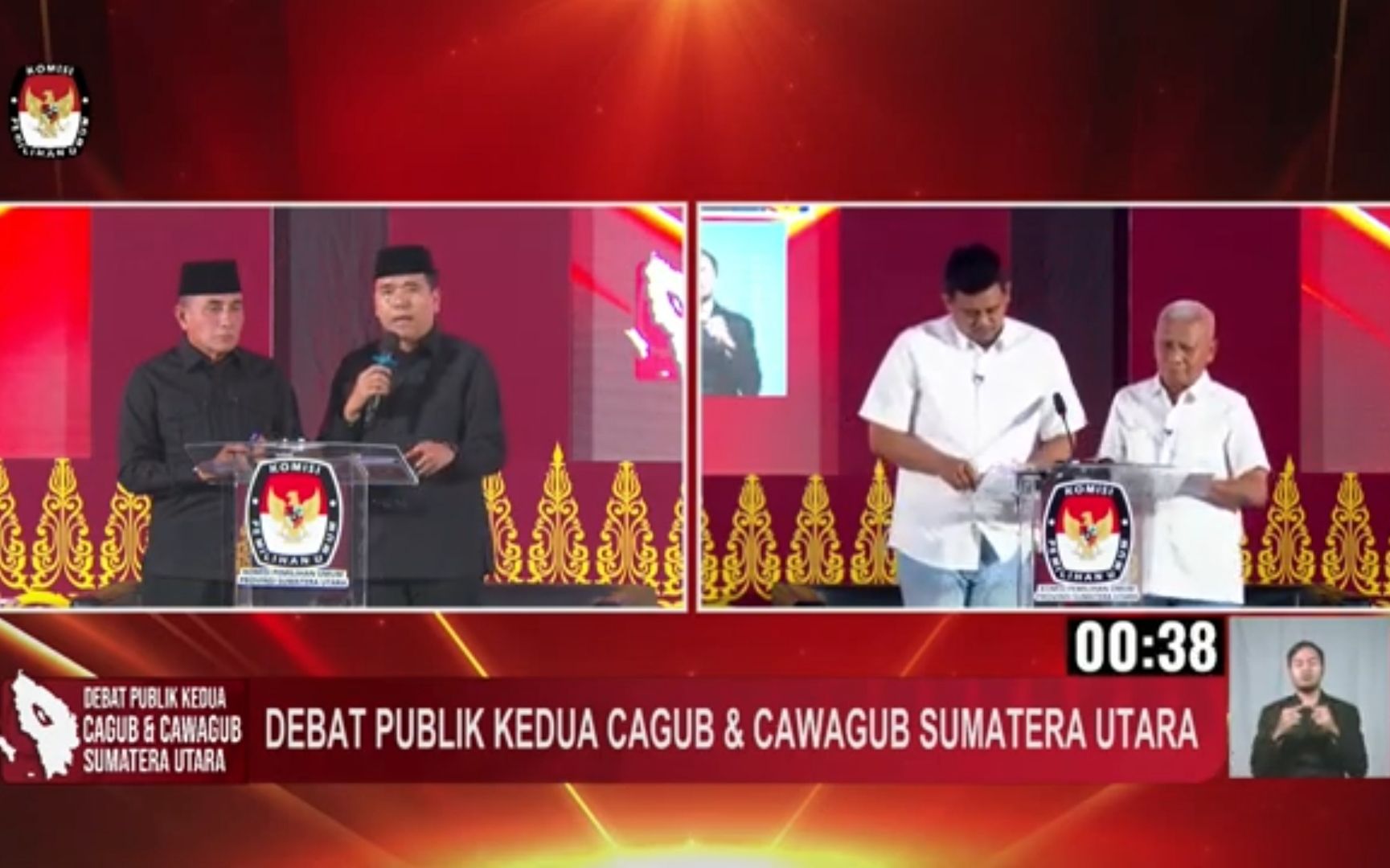 Debat Pilkada Sumut 2024. (YouTube) 