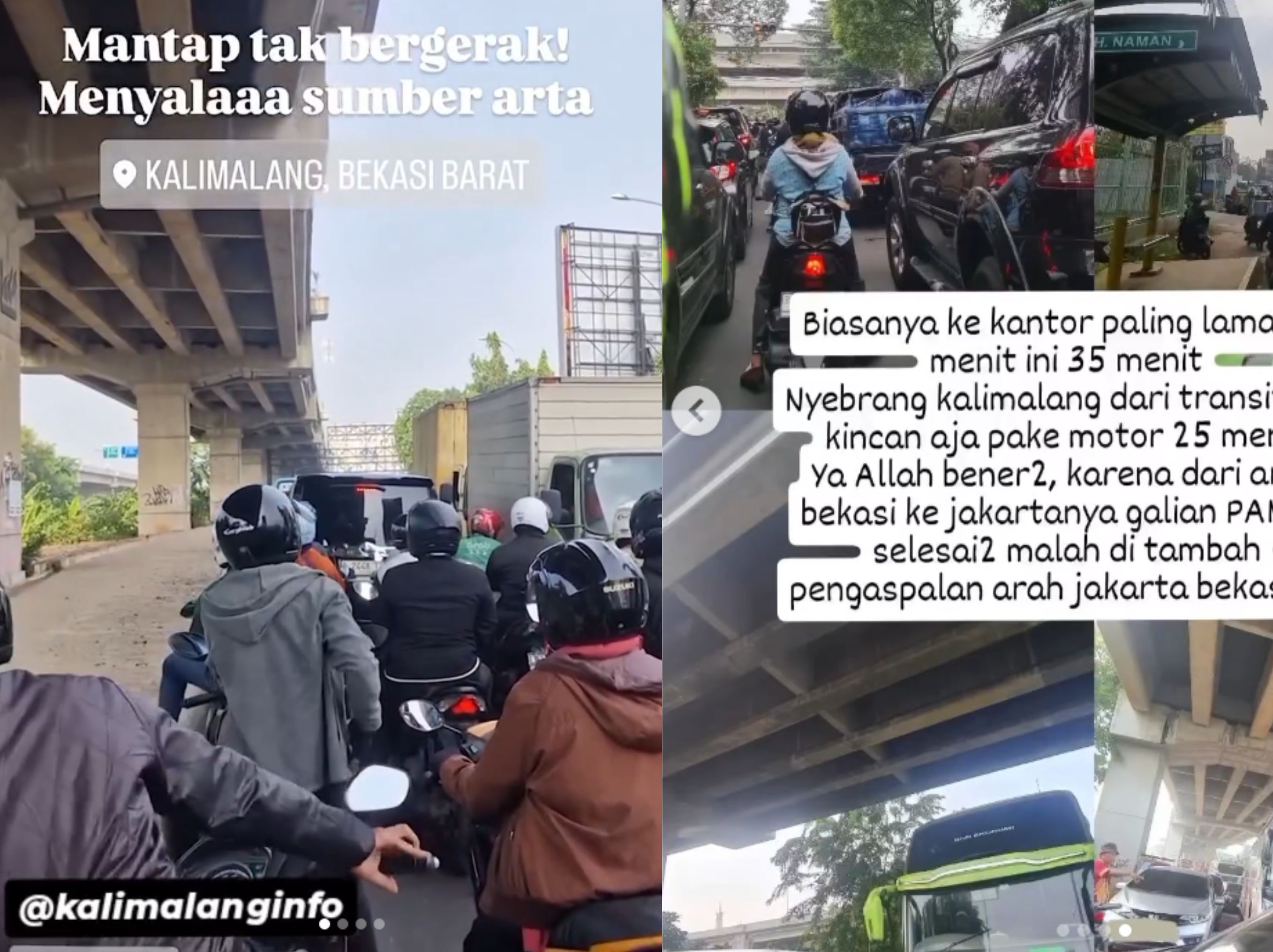 Kemacetan di Kalimalang Bekasi <b>(INSTAGRAM INFO KALIMALANG)</b>