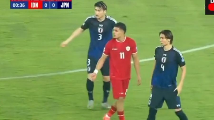 Indonesia vs Jepang. <b>(Tangkapan layar X)</b>