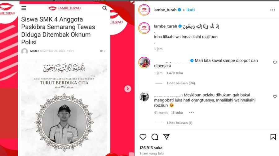 Siswa SMK 4 Semarang Diduga Tewas Ditembak Oknum Polisi    <b>(Tangkapan Layar)</b>