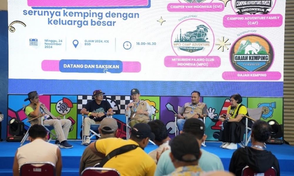 Campervan Show di MUF GJAW 2024 menghadirkan talkshow dengan tema &quot;Serunya Camping dengan Keluarga Besar&quot;. (Foto: Istimewa)