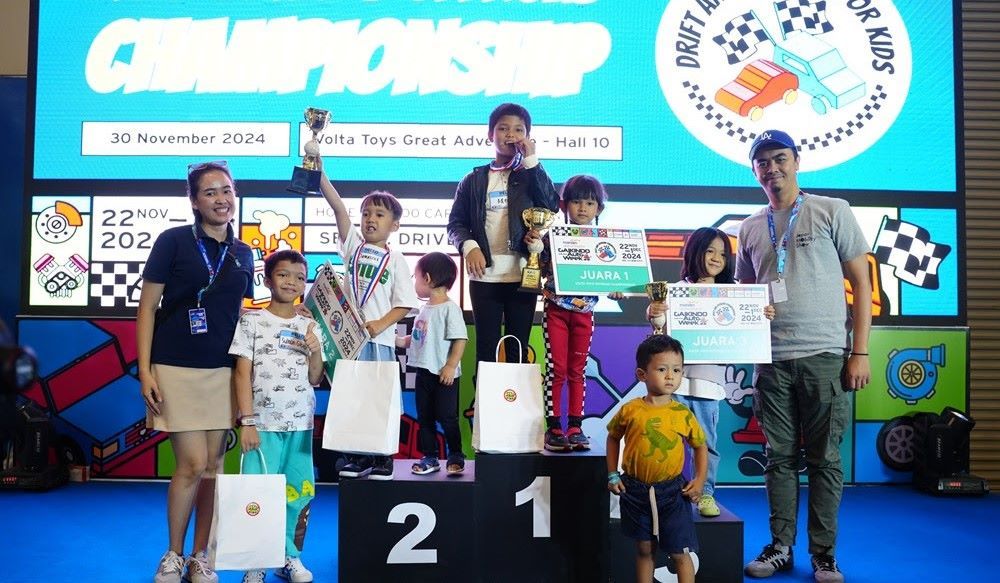 Kompetisi balap mobil mini untuk anak-anak ini berhasil menarik perhatian banyak pengunjung MUF GJAW. (Foto: Istimewa)