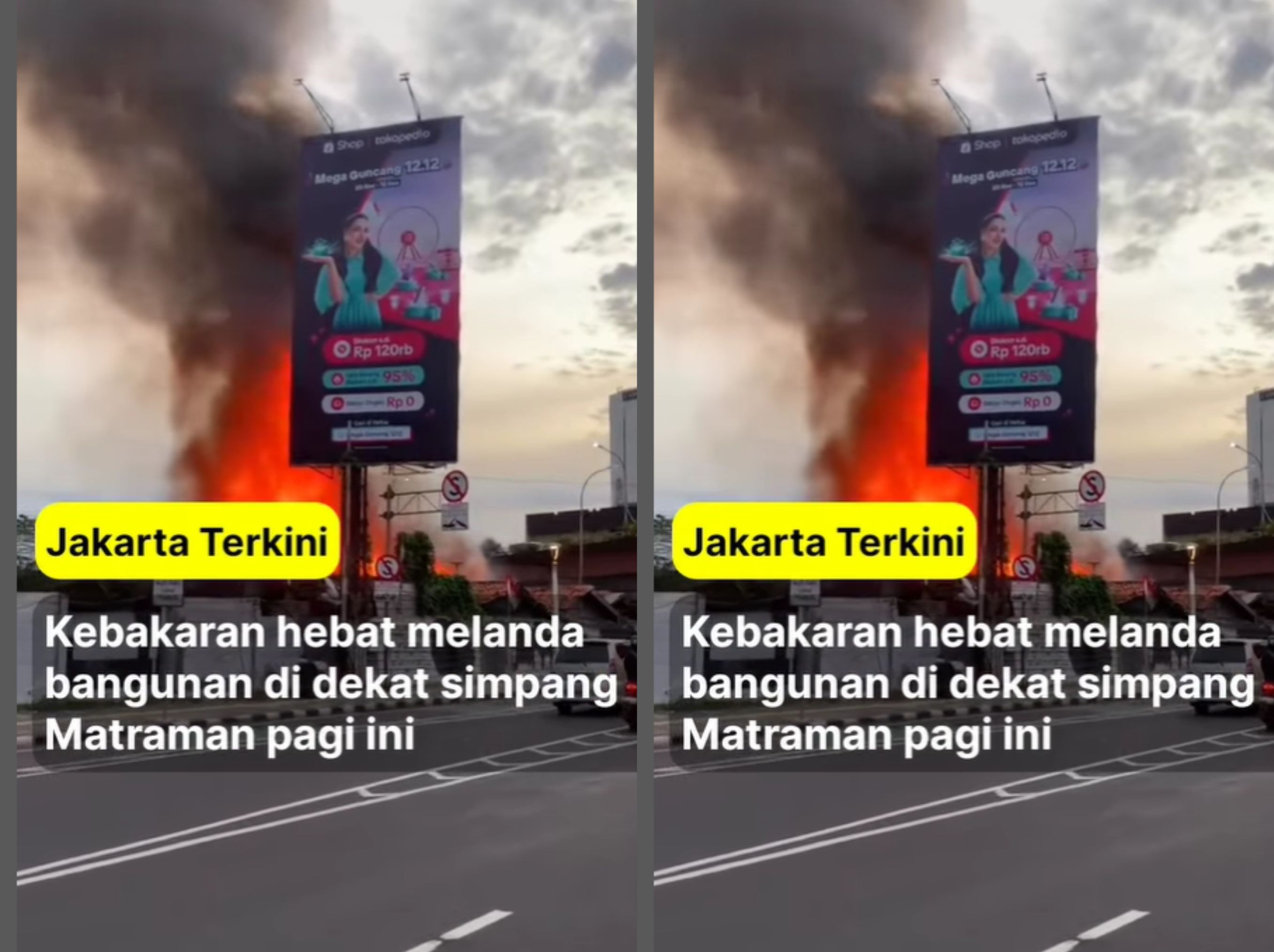 Kebakaran di Simpang Matraman <b>(INSTAGRAM JAKARTA TERKINI)</b>