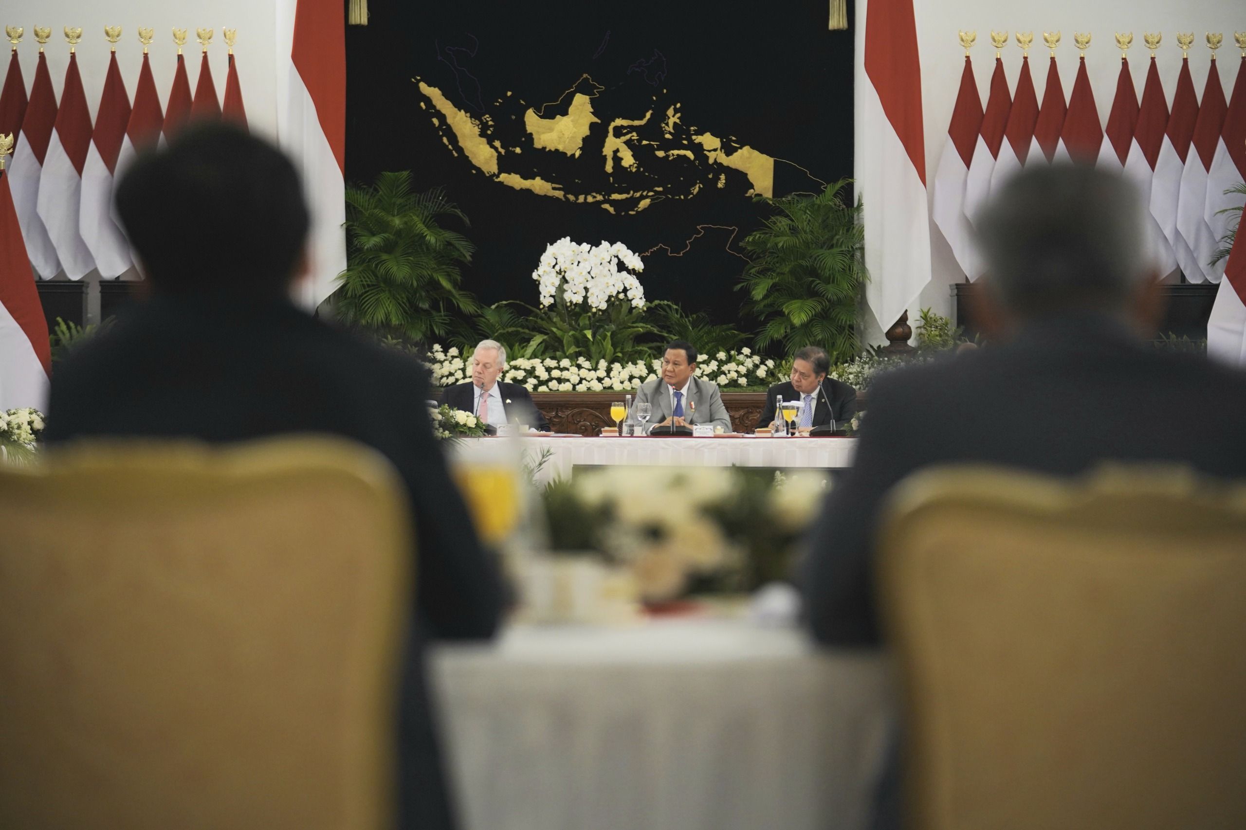 Presiden Prabowo Subianto menghadiri pertemuan US-ASEAN Business Council (US-ABC) yang berlangsung di Istana Negara, Jakarta, Selasa 3 Desember 2024. <b>(Dok.Istimewa)</b>