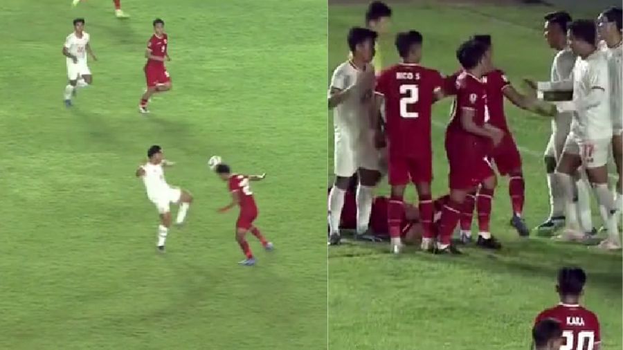 Laga Indonesia vs Myanmar di Piala AFF 2024. <b>(Tangkapan layar Tiktok.)</b>