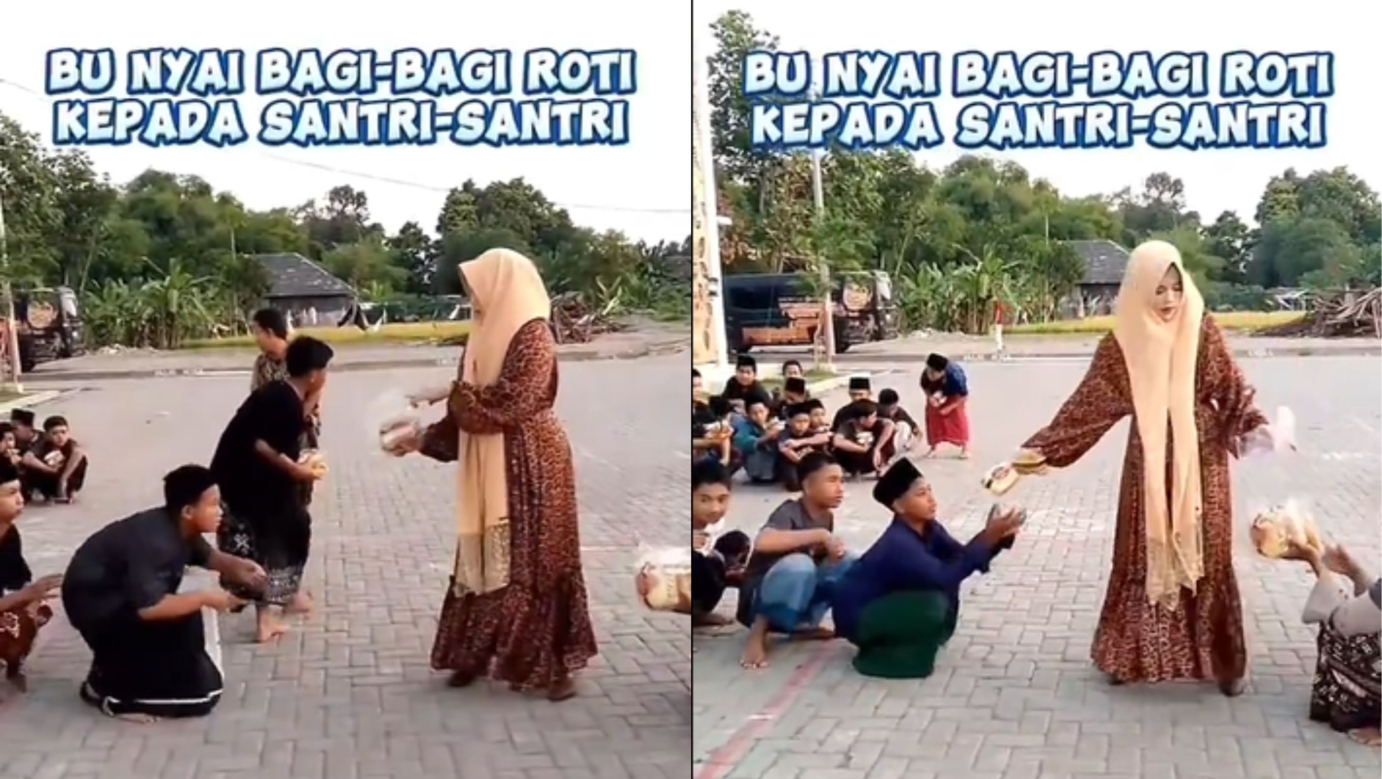 Istri Gus Miftah Bagikan Roti <b>(Twitter)</b>