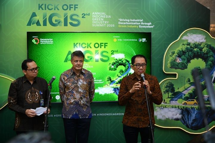 Seremoni Kick-off The 2nd Annual Indonesia Green Industry Summit (AIGIS) 2025 di Kementerian Perindustrian, Rabu (18/12). <b>(Dokumentasi NTVnews.id)</b>