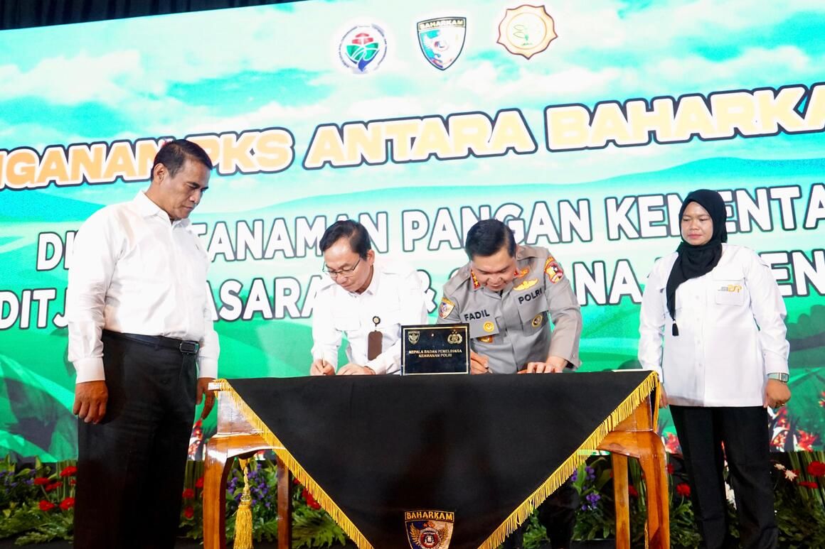 Baharkam Polri memberikan dukungan penuh ke Kementan dalam mengakselerasi program ketahanan pangan/Ist