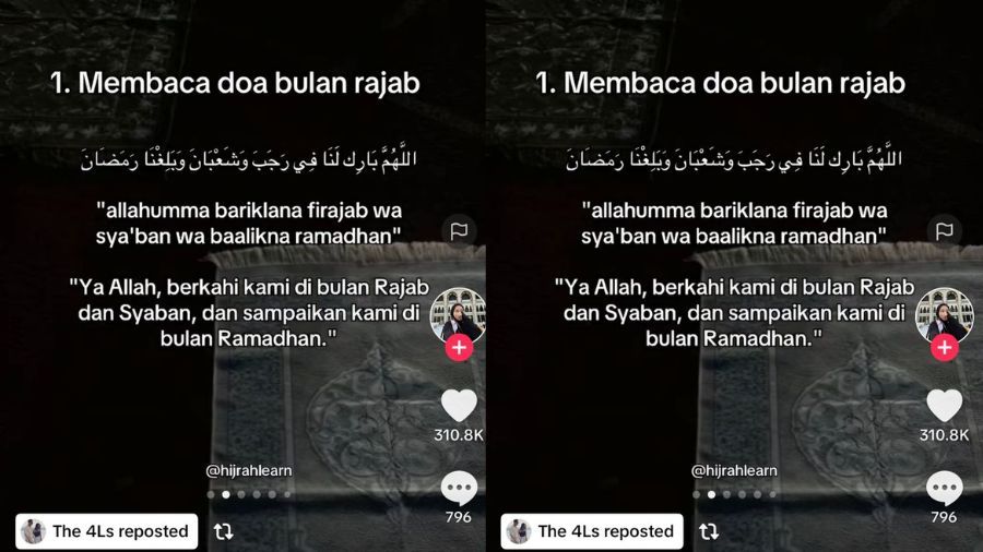 Doa bulan rajab <b>(TikTok The Power of Jalur Langit)</b>