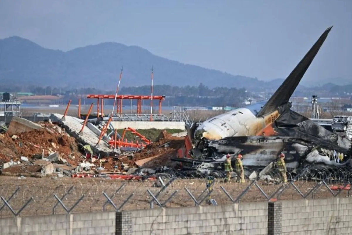 Kecelakaan pesawat Jeju Air di Korea Selatan.  <b>(Antara)</b>