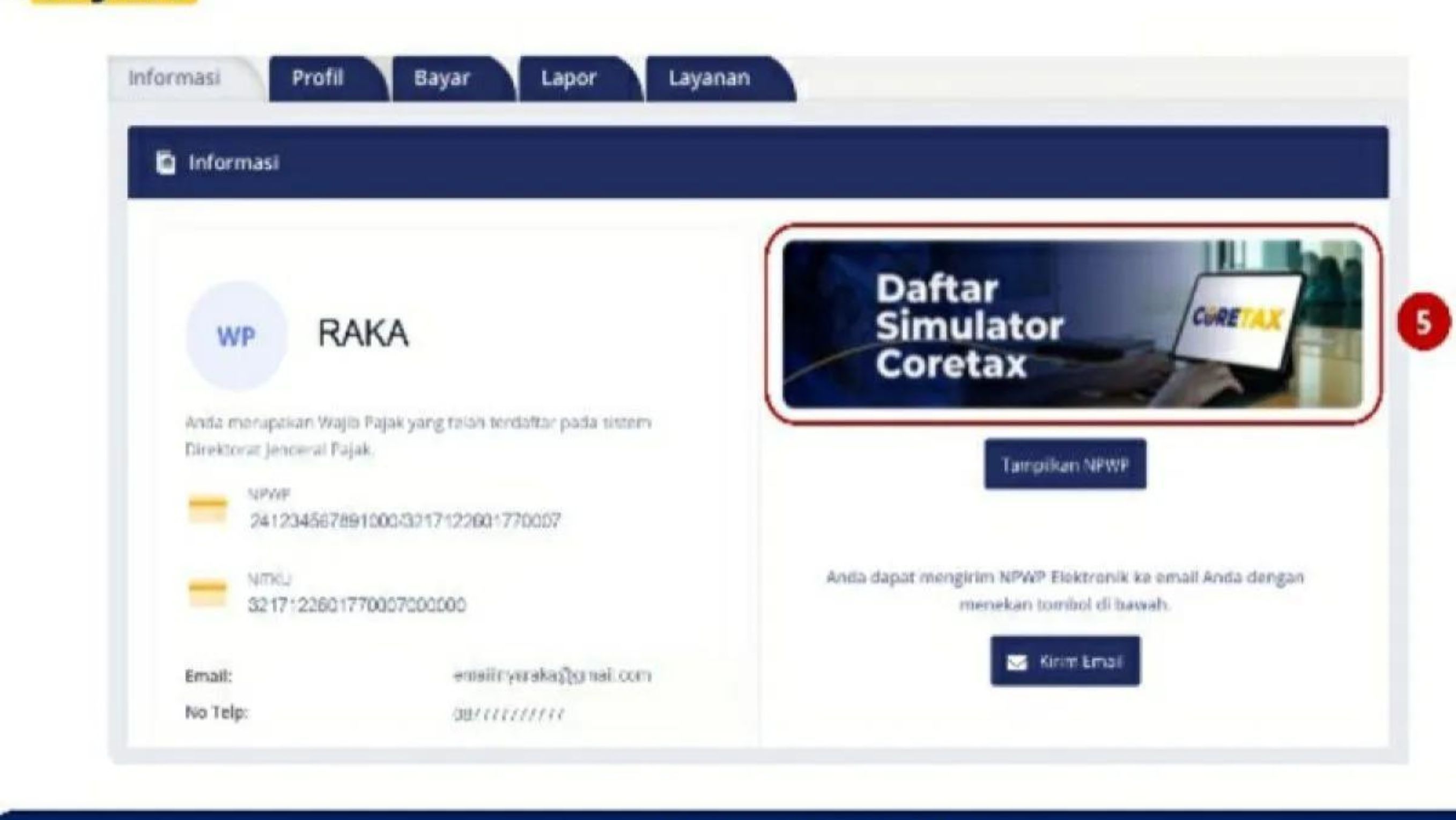 Smulator coretax bertujuan untuk memfasilitasi wajib pajak dalam memahami berbagai fitur coretax dengan lebih baik. <b>(Dok. DJP)</b>